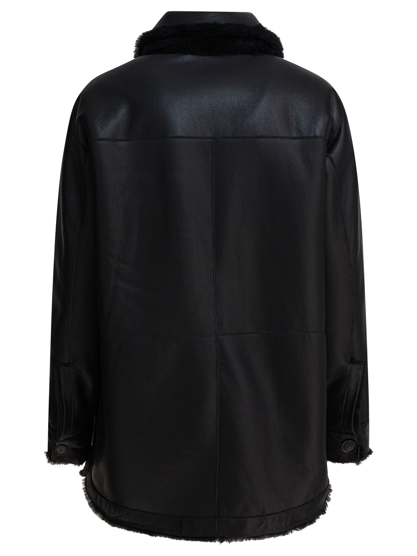 Long reversible leather coat 601NERO (Semper / レザー&ファージャケット・コート ) | Semper (センパー)(3)