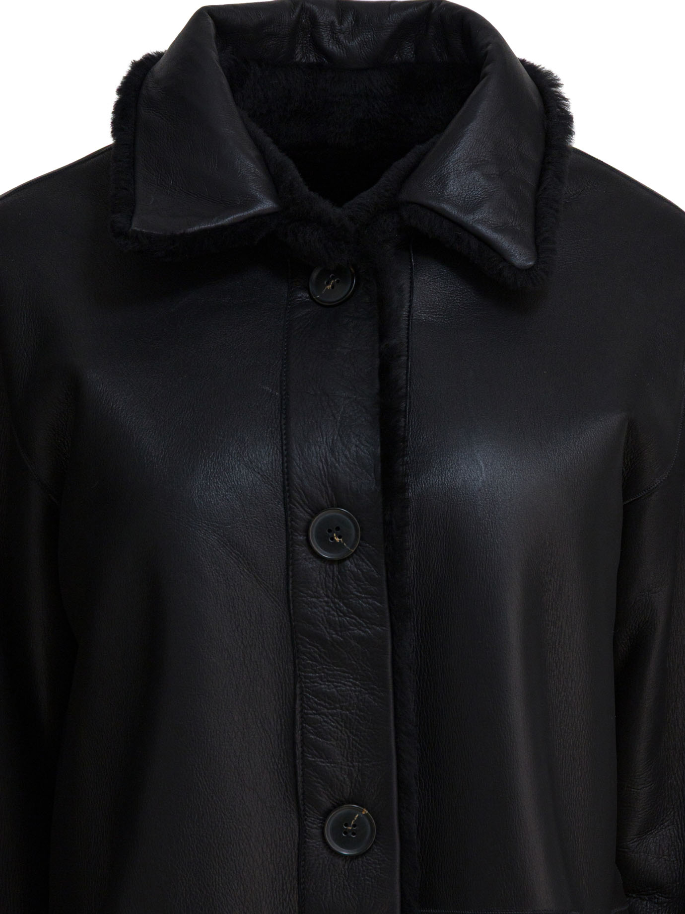 Long reversible leather coat 601NERO (Semper / レザー&ファージャケット・コート ) | Semper (センパー)(5)