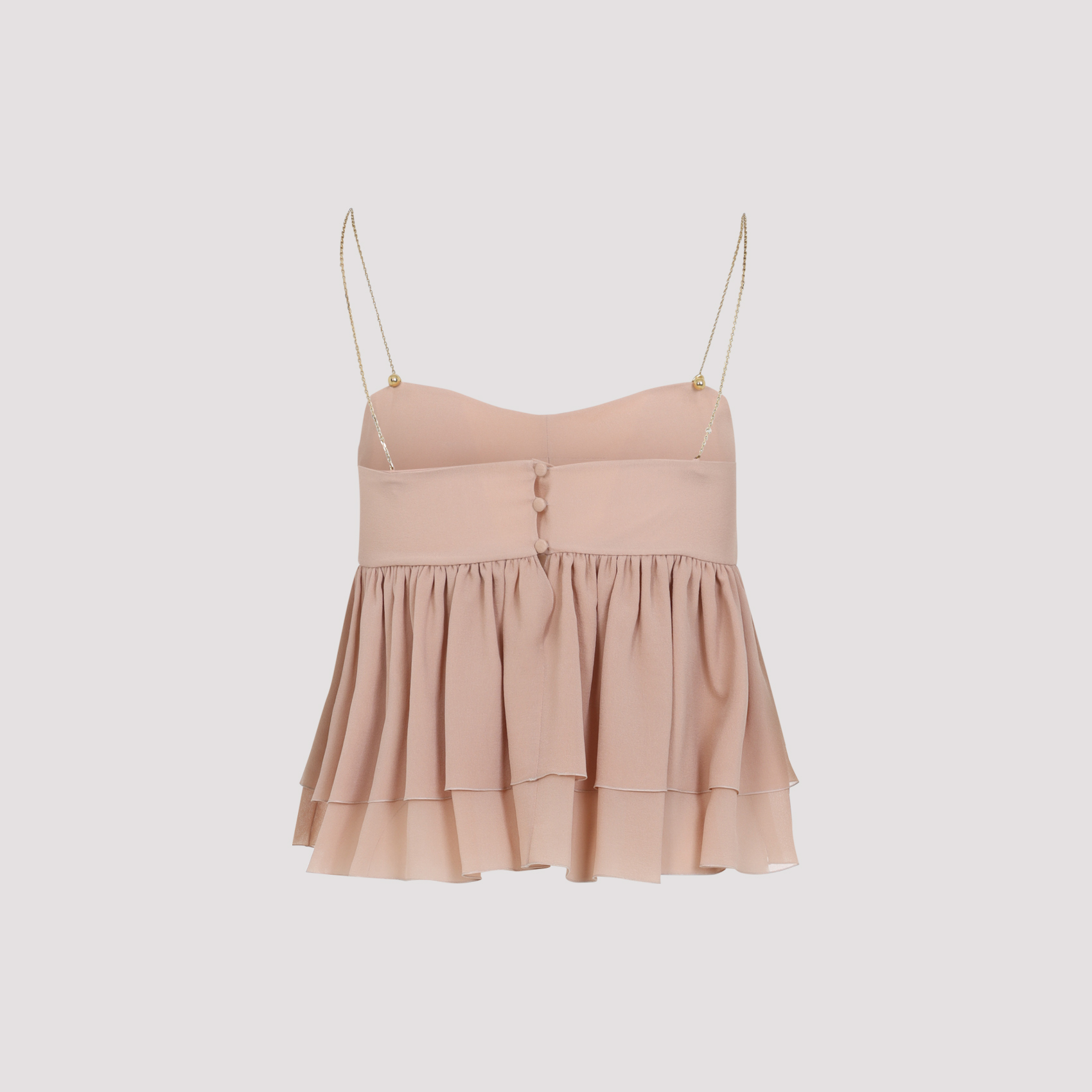 SLEEVELESS SILK GEORGETTE TOP WITH RUFFLES CH26SHT150026H7 (Chloé / タンクトップ・キャミソール ) | Chloé (クロエ)(2)