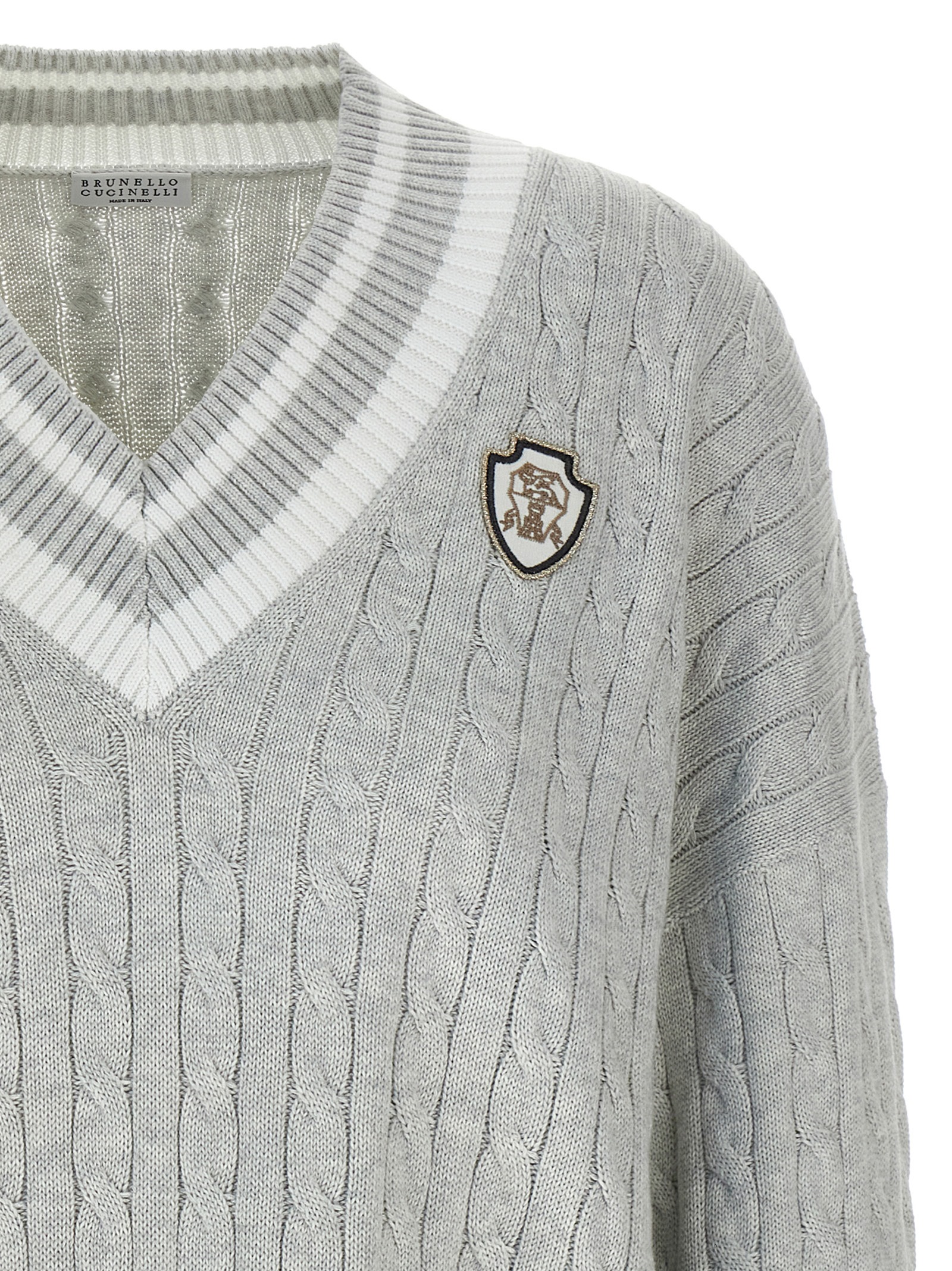 Cotton cable knit sweater M19756512CV906 (Brunello Cucinelli / ニット・セーター・カーディガン ) | Brunello Cucinelli (ブルネロ・クチネリ)(2)