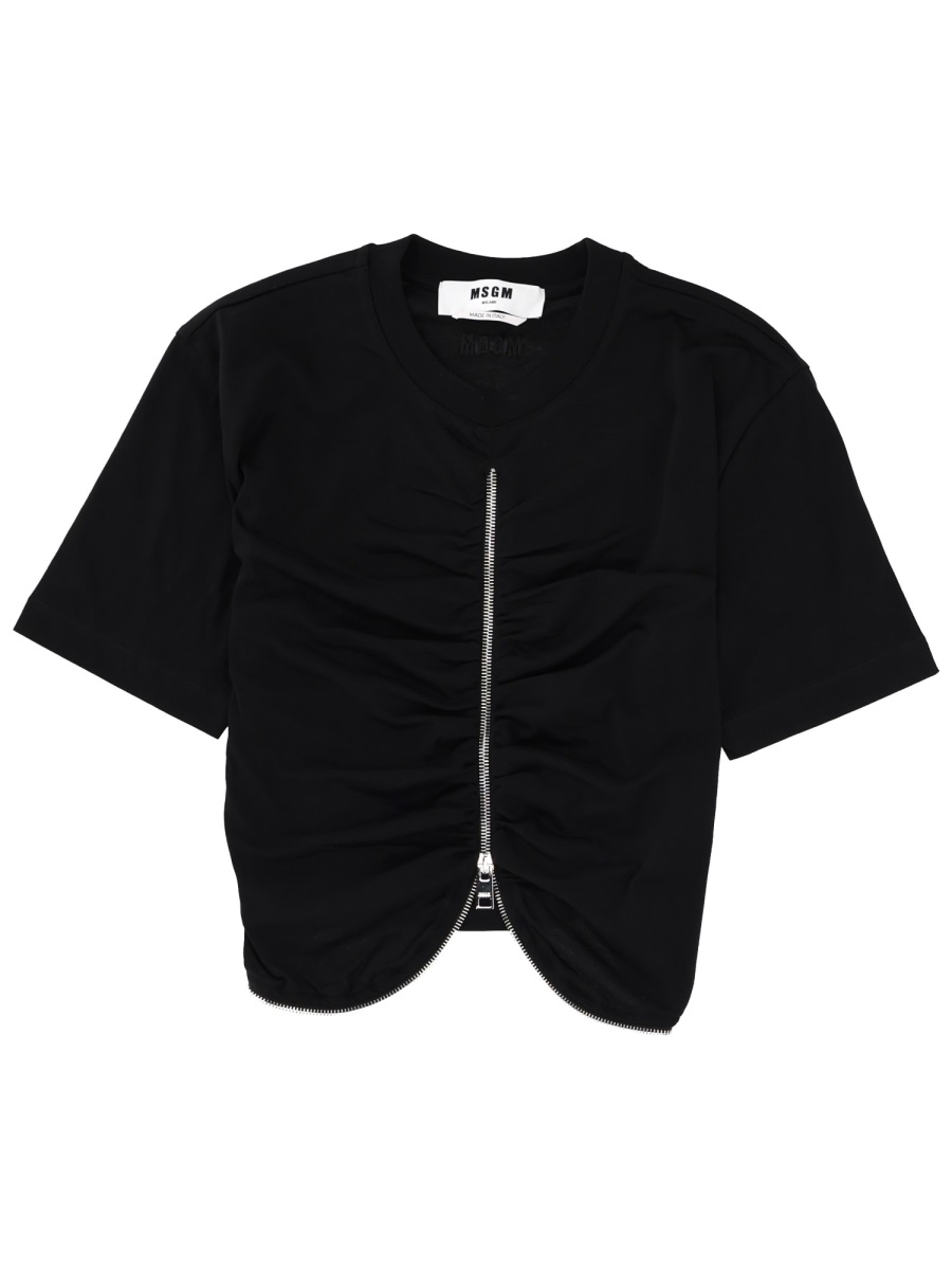 ZIPPERED T-SHIRT 3941MDM9125779899 (MSGM / Tシャツ・カットソー ) | MSGM (エムエスジーエム)
