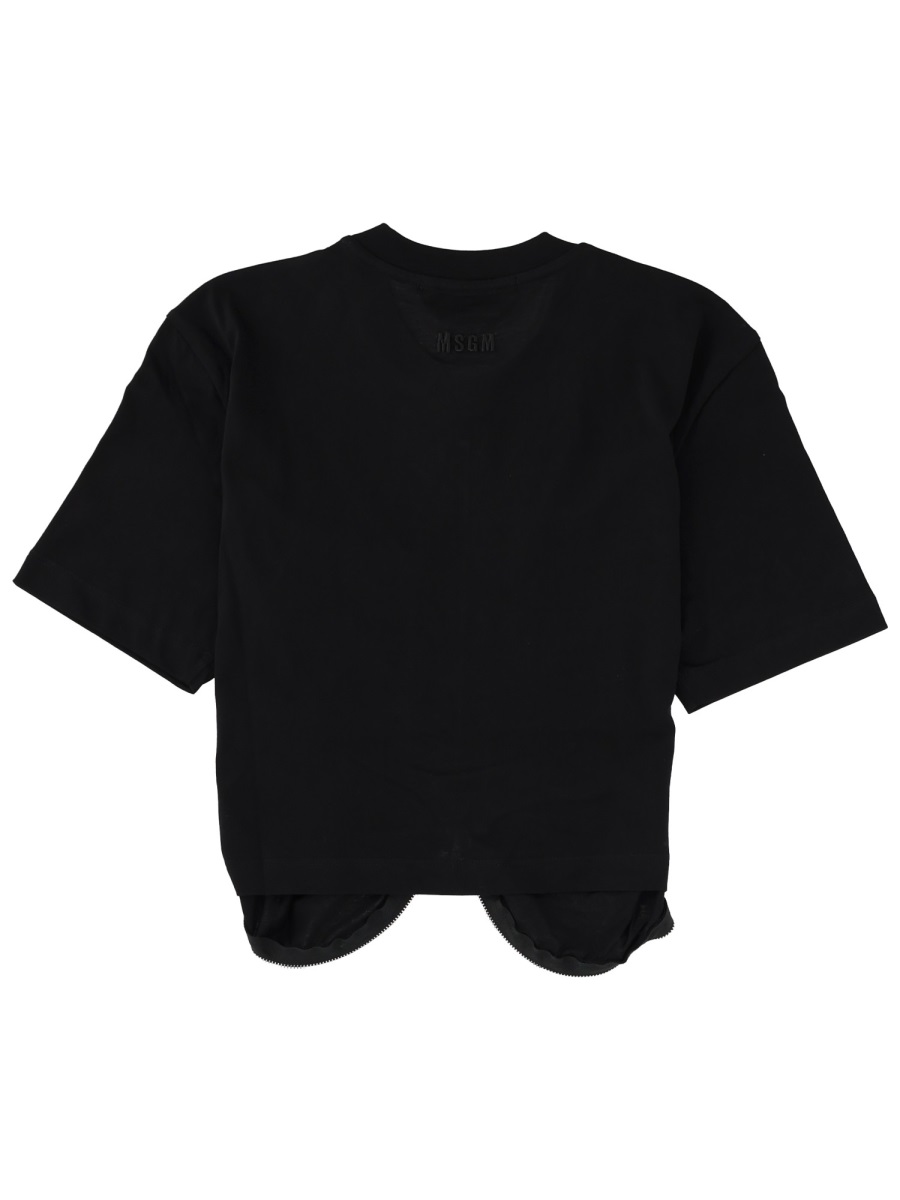 ZIPPERED T-SHIRT 3941MDM9125779899 (MSGM / Tシャツ・カットソー ) | MSGM (エムエスジーエム)(1)