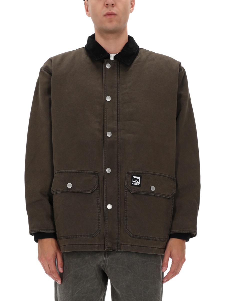 "NORTON BARN" COAT 121800606BLACKOLIVEFADEDWASH (OBEY / カジュアルジャケット ) | OBEY (オベイ)