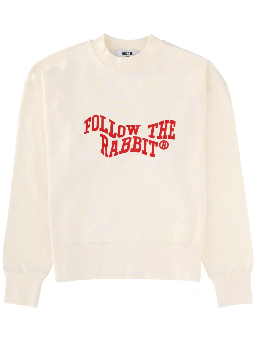 "FOLLOW THE RABBIT" SWEATSHIRT 3941MDM9325779902 (MSGM / スウェット・フーディー ) | MSGM (エムエスジーエム)