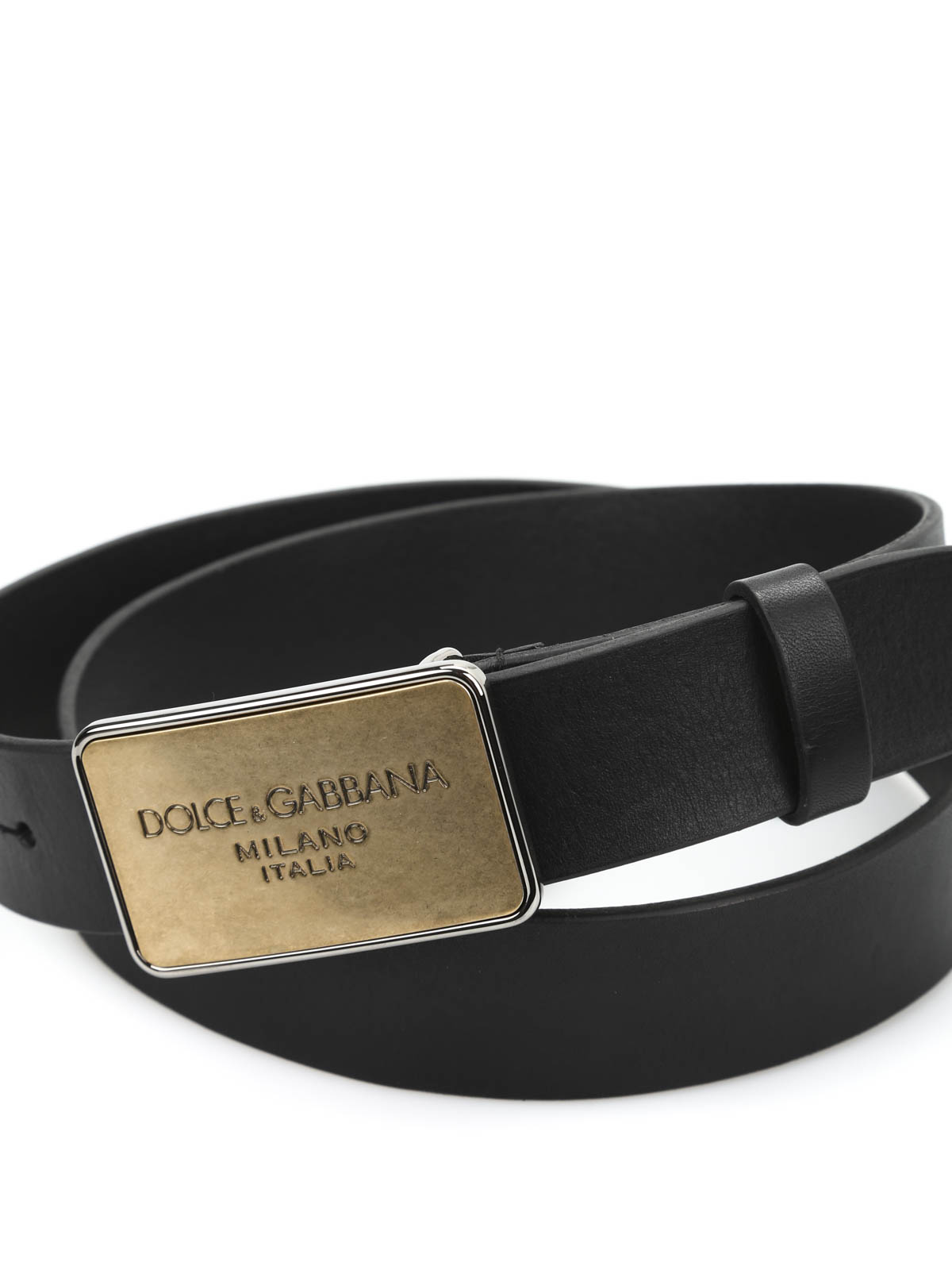 Plaque buckle leather belt BC3654AC55680999 (Dolce & Gabbana / ベルト・サスペンダー ) | Dolce & Gabbana (ドルチェガッバーナ)(1)