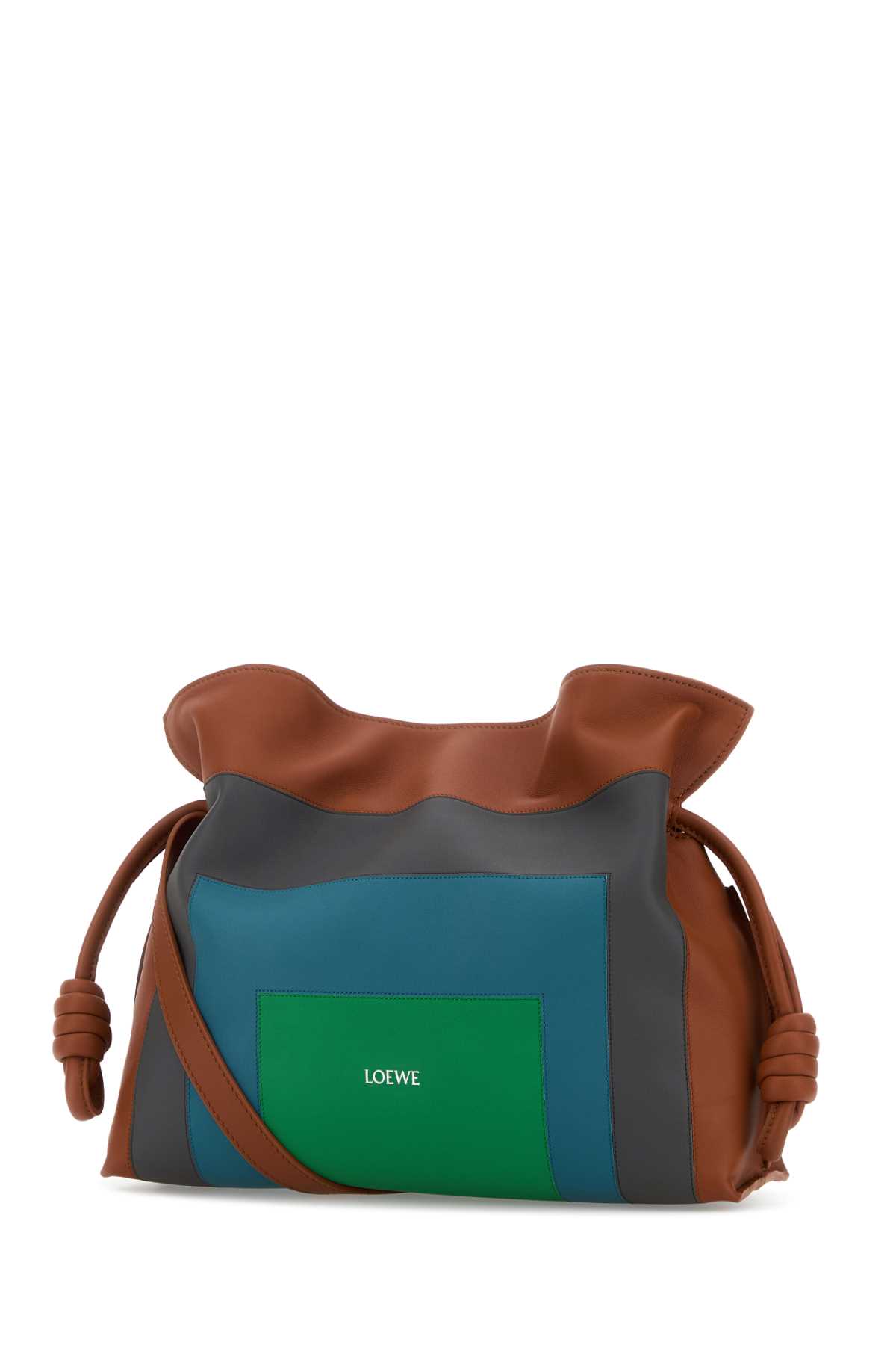 Multicolor nappa leather LOEWE x Josef and Anni Albers medium Flamenco clutch A411FC1XDDCARBRIGRE (LOEWE / ハンドバッグ・ショルダーバッグ ) | LOEWE (ロエベ)(1)