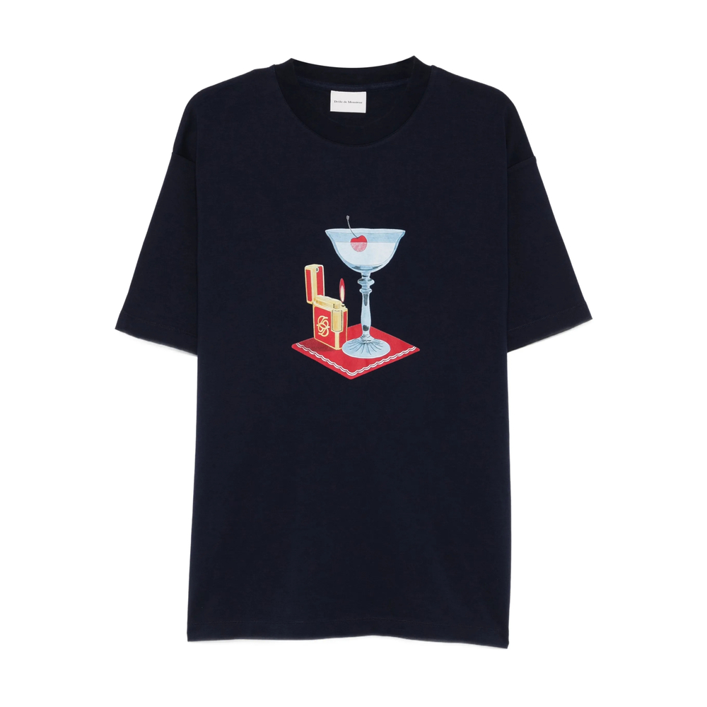 T-shirt Drole De Monsieur JTS291CO002NAVY (Drôle De Monsieur / Tシャツ・カットソー ) | Drôle De Monsieur (ドロールドムッシュ)