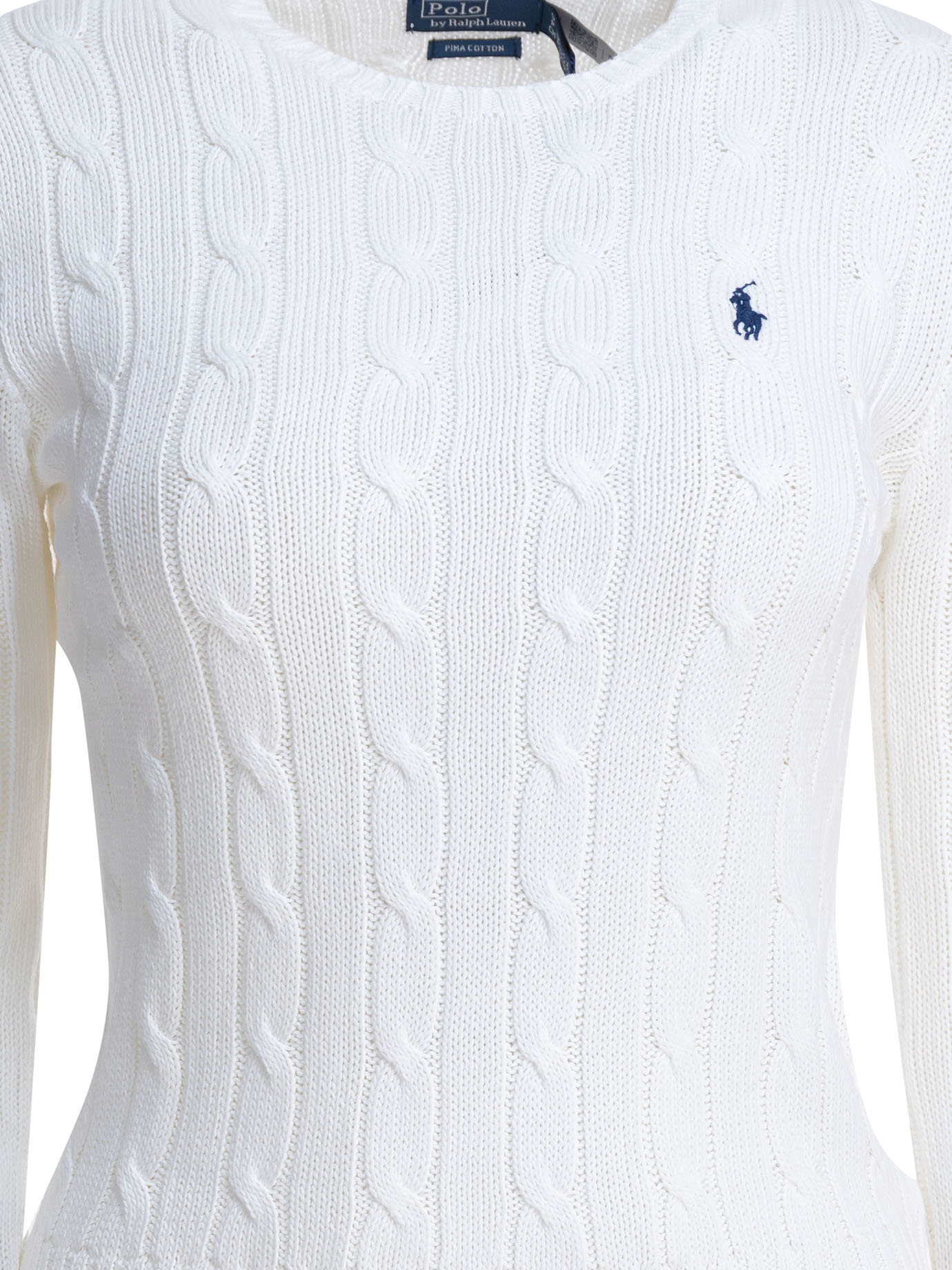 Crew-neck cable-knit sweater with logo 211971869007WHITE (Polo Ralph Lauren / ニット・セーター・カーディガン ) | Polo Ralph Lauren (ポロ ラルフ ローレン)(2)