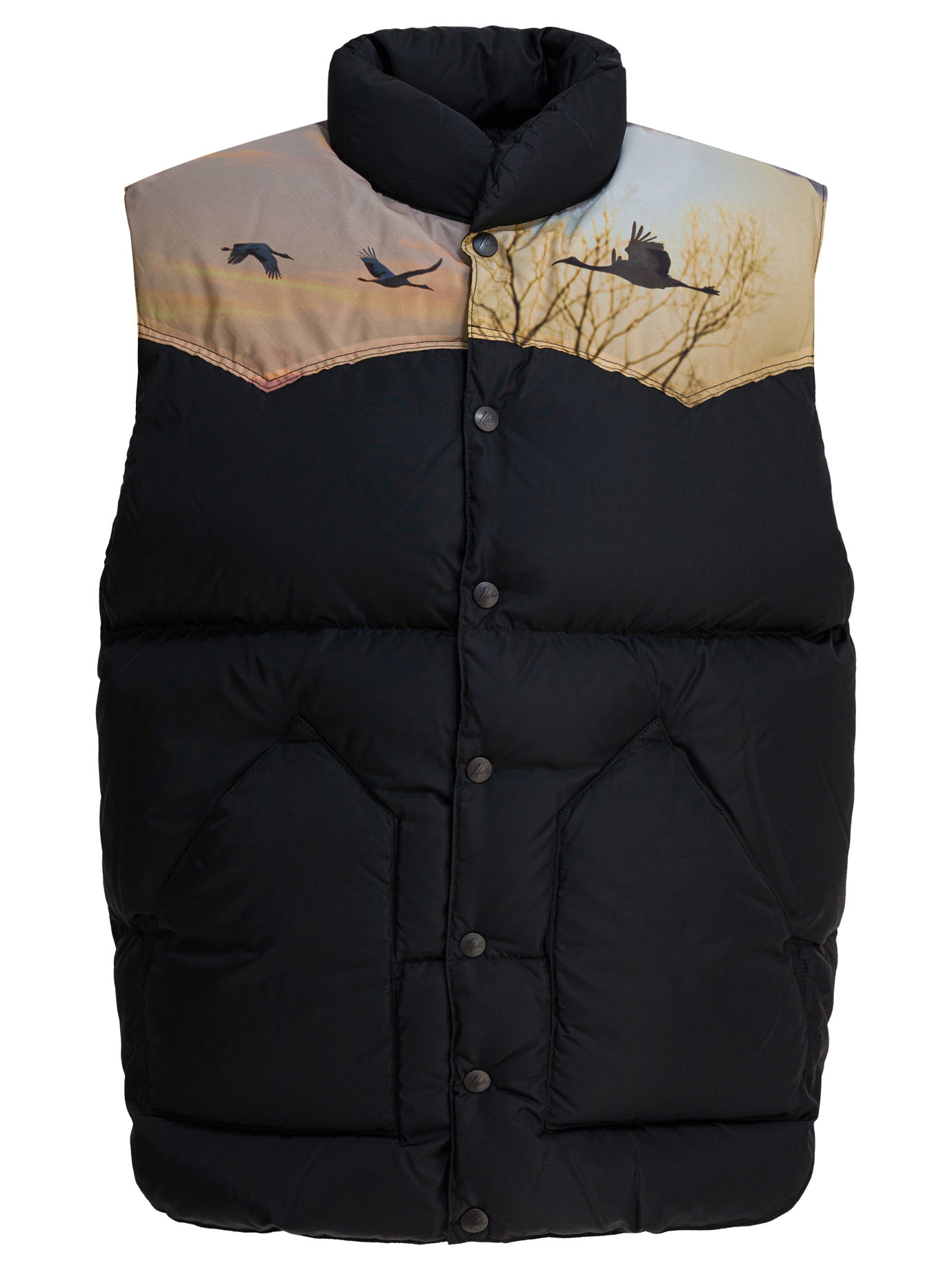 "Needles x Rocky Mountain Featherbed" Sleeveless jacket RW431CBLACK (Needles / ベスト ) | Needles (ニードルズ)