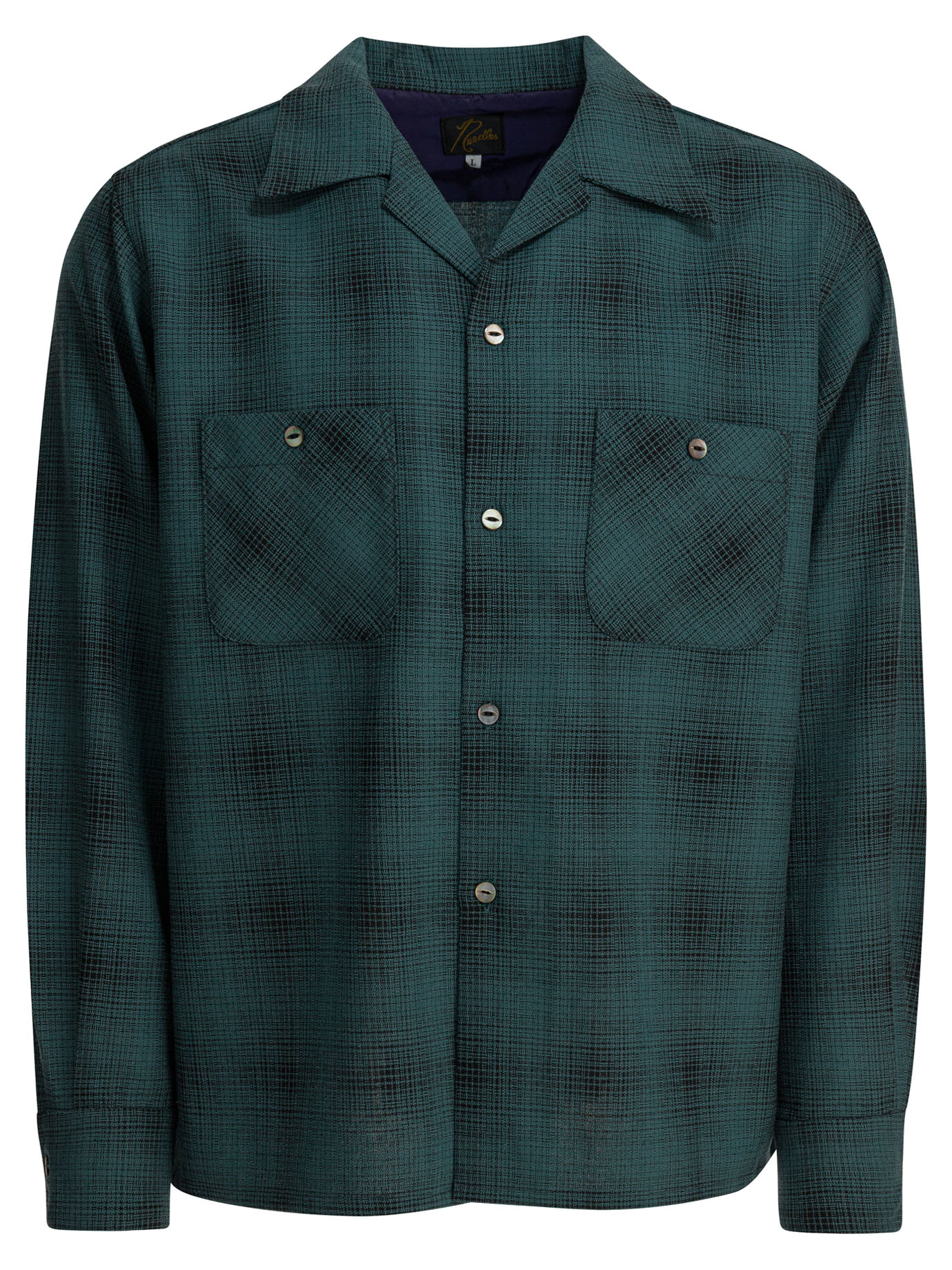 Checked wool "One-Up" shirt RW163ABLUE (Needles / シャツ・ブラウス ) | Needles (ニードルズ)
