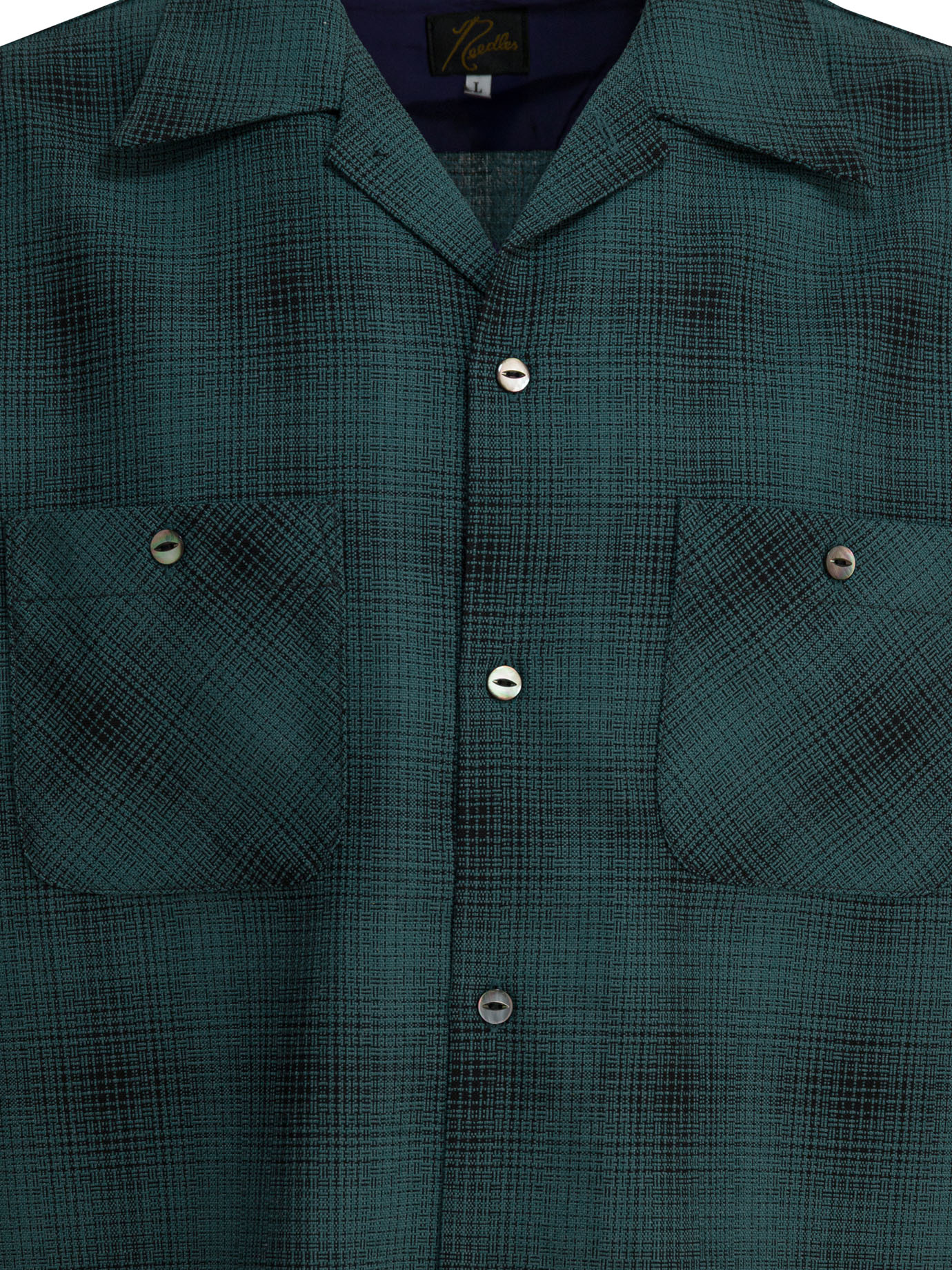 Checked wool "One-Up" shirt RW163ABLUE (Needles / シャツ・ブラウス ) | Needles (ニードルズ)(2)