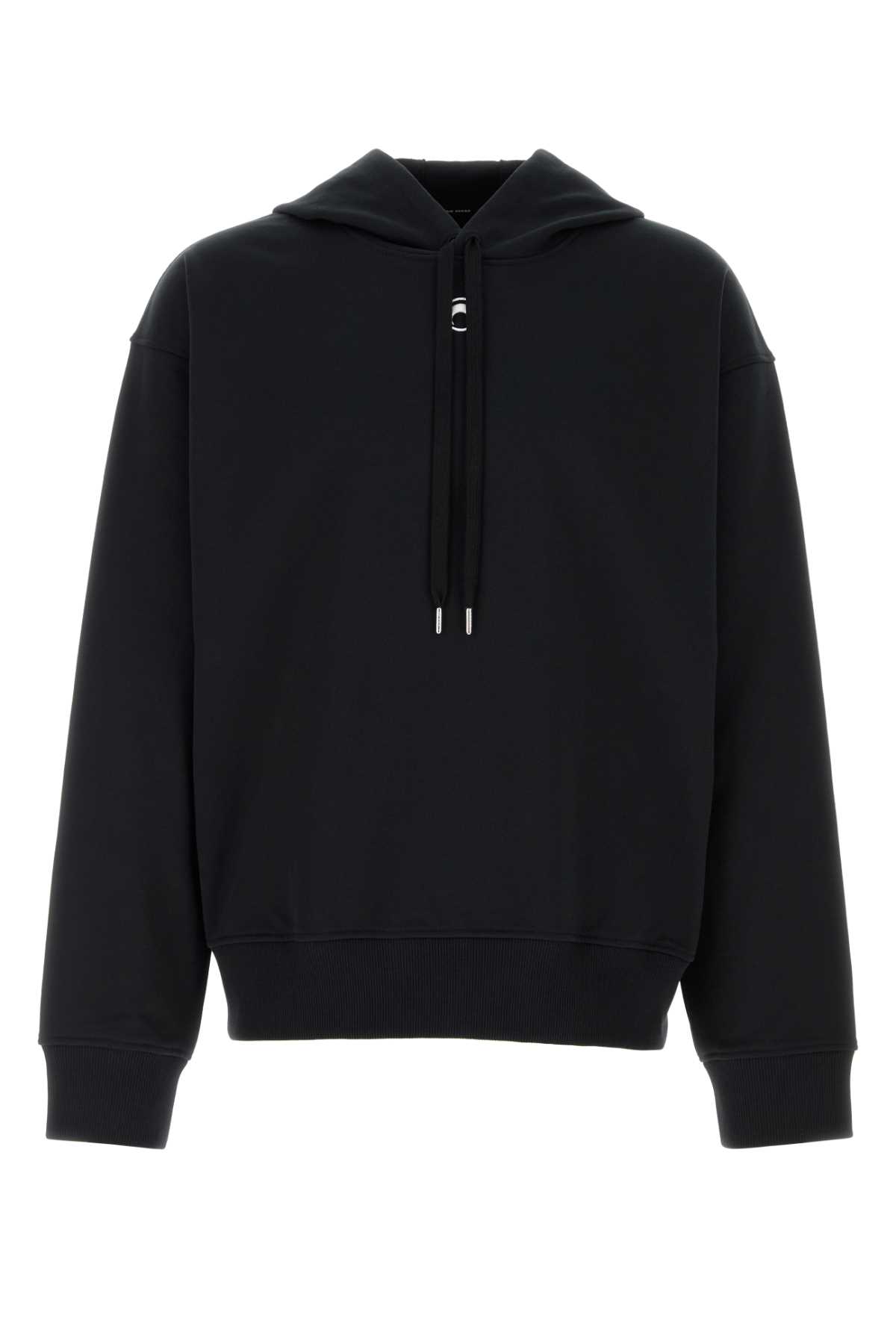 Black cotton sweatshirt MST015BCJER0013BK99 (MARINE SERRE / スウェット・フーディー ) | MARINE SERRE (マリーン セル)