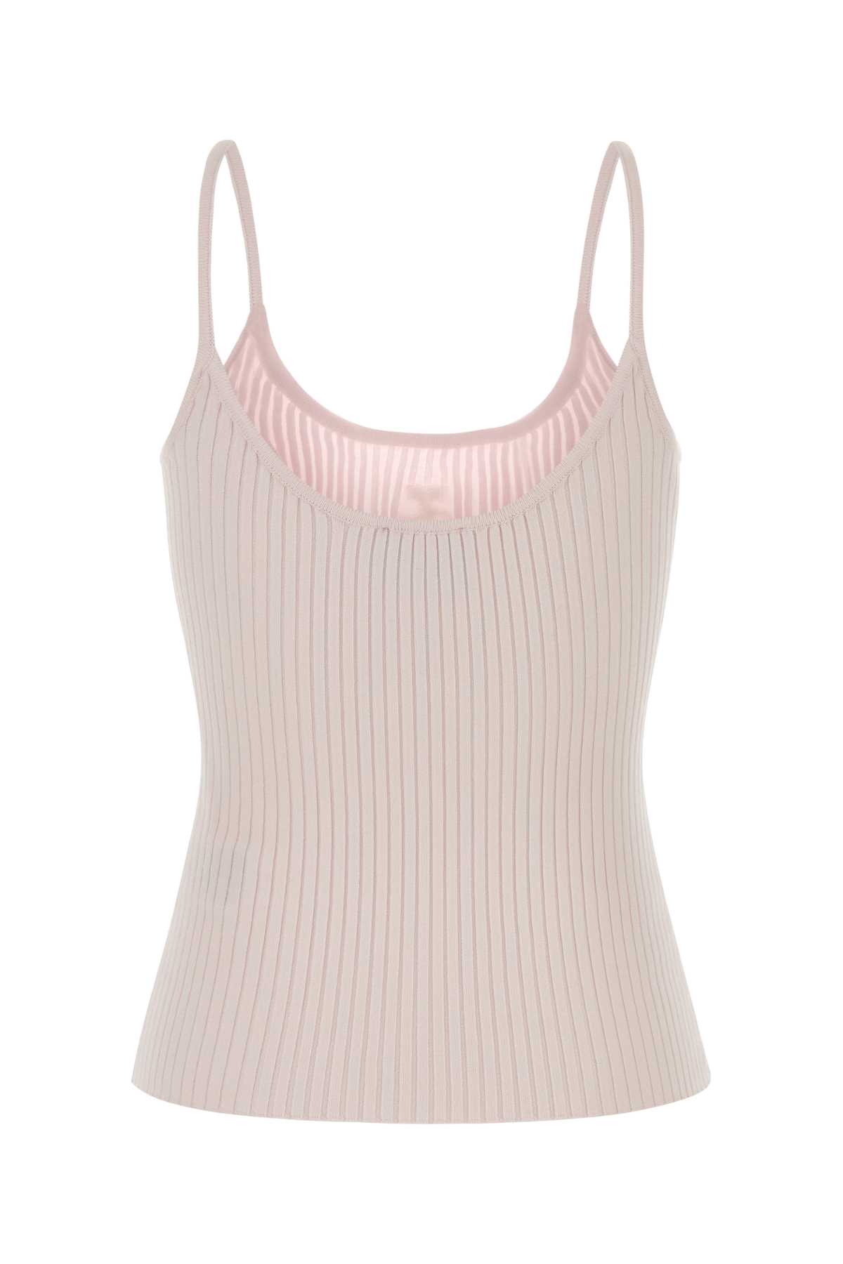 Pastel pink viscose blend top PERMDE012FI00015009 (Courrèges / ニット・セーター・カーディガン ) | Courrèges (クレージュ)(1)