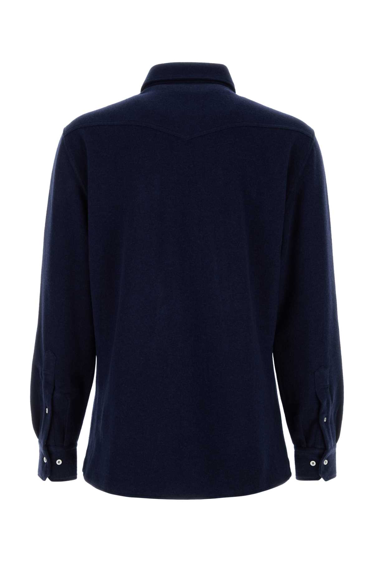 Navy blue flannel shirt MM840KC01C8241 (Brunello Cucinelli / シャツ・ブラウス ) | Brunello Cucinelli (ブルネロ・クチネリ)(1)