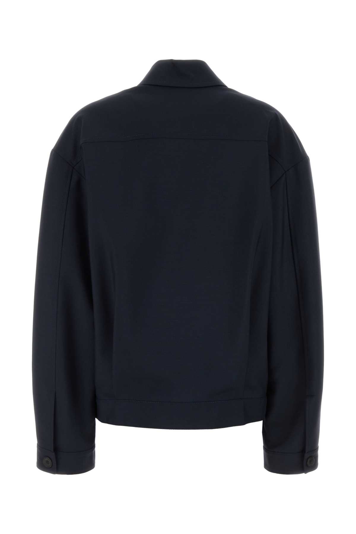 Navy blue mohair blend jacket ML1041SOOO12I1F0124 (MIU MIU / カジュアルジャケット ) | MIU MIU (ミュウミュウ)(1)