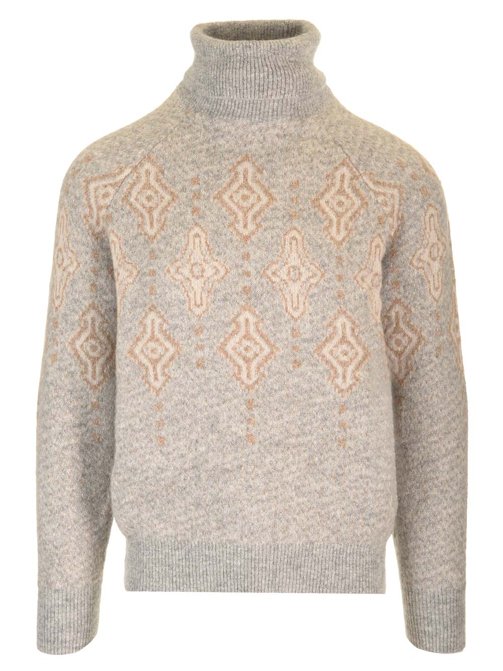 Geometric Jacquard turtleneck sweater MSO708403CJF83 (Brunello Cucinelli / ニット・セーター・カーディガン ) | Brunello Cucinelli (ブルネロ・クチネリ)