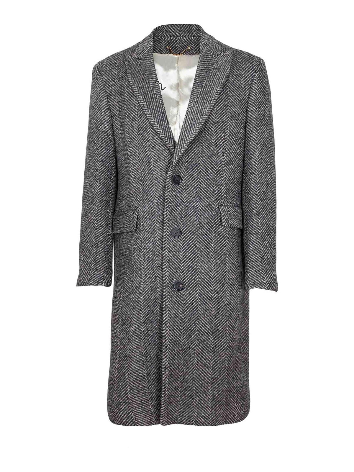 Beige and gray wool coat GMP00986P0061681173 (Golden Goose / コート ) | Golden Goose (ゴールデングース)