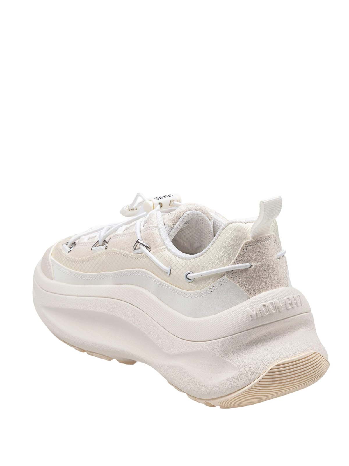 Moon247 Sneakers In White Leather And Fabric 80D2490100A001 (MOON BOOT / スニーカー ) | MOON BOOT (ムーンブーツ)(2)