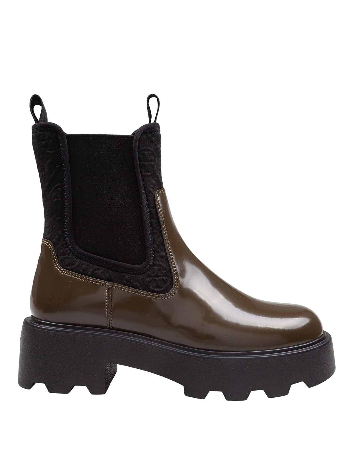 Olive Green Leather and Neoprene Chelsea Boot 177079300 (TORY BURCH / ブーツ ) | TORY BURCH (トリーバーチ)