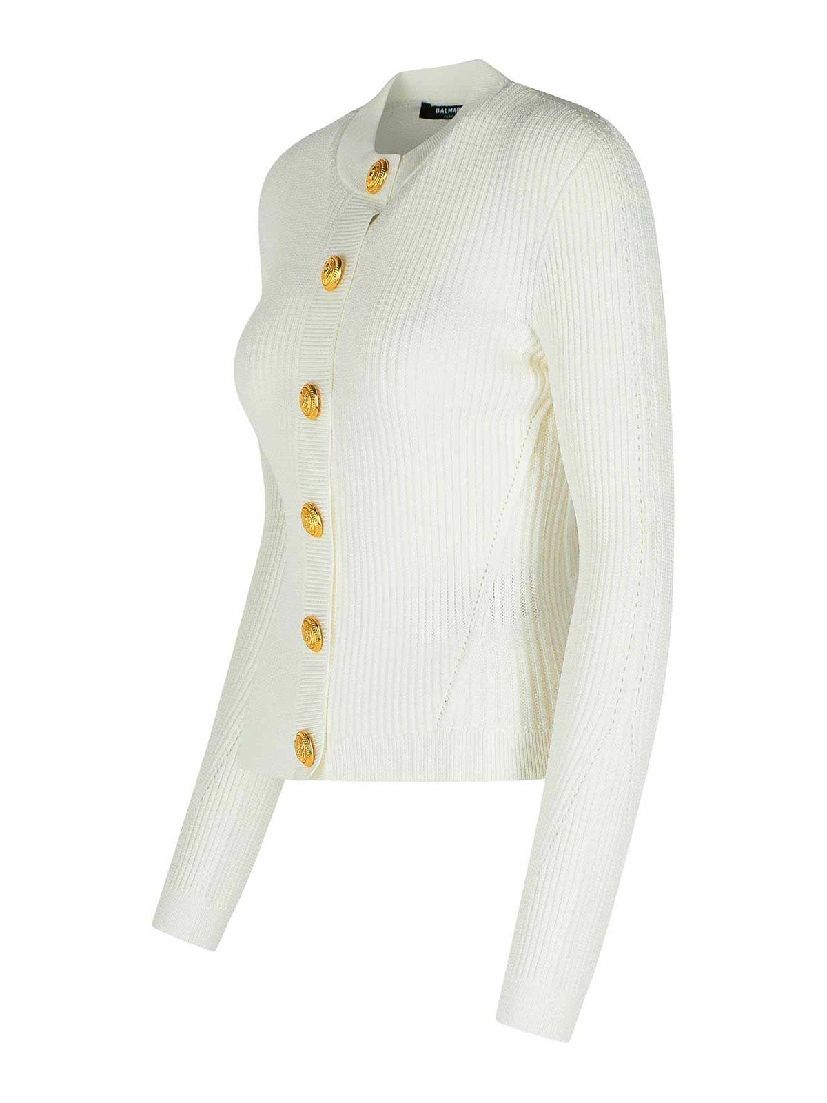 White Viscose Blend Sweater FF0KL191KJ150FA (Balmain / ニット・セーター・カーディガン ) | Balmain (バルマン)(2)