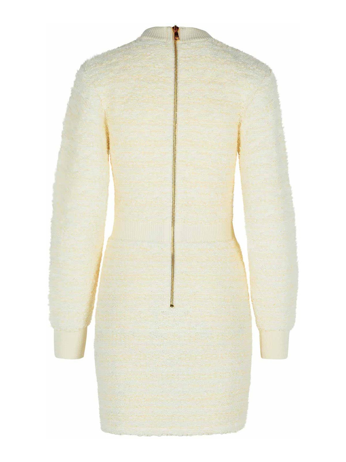 White Wool Blend Dress FF0R8890KJ160KA (Balmain / ワンピース・ドレス・オールインワン ) | Balmain (バルマン)(1)