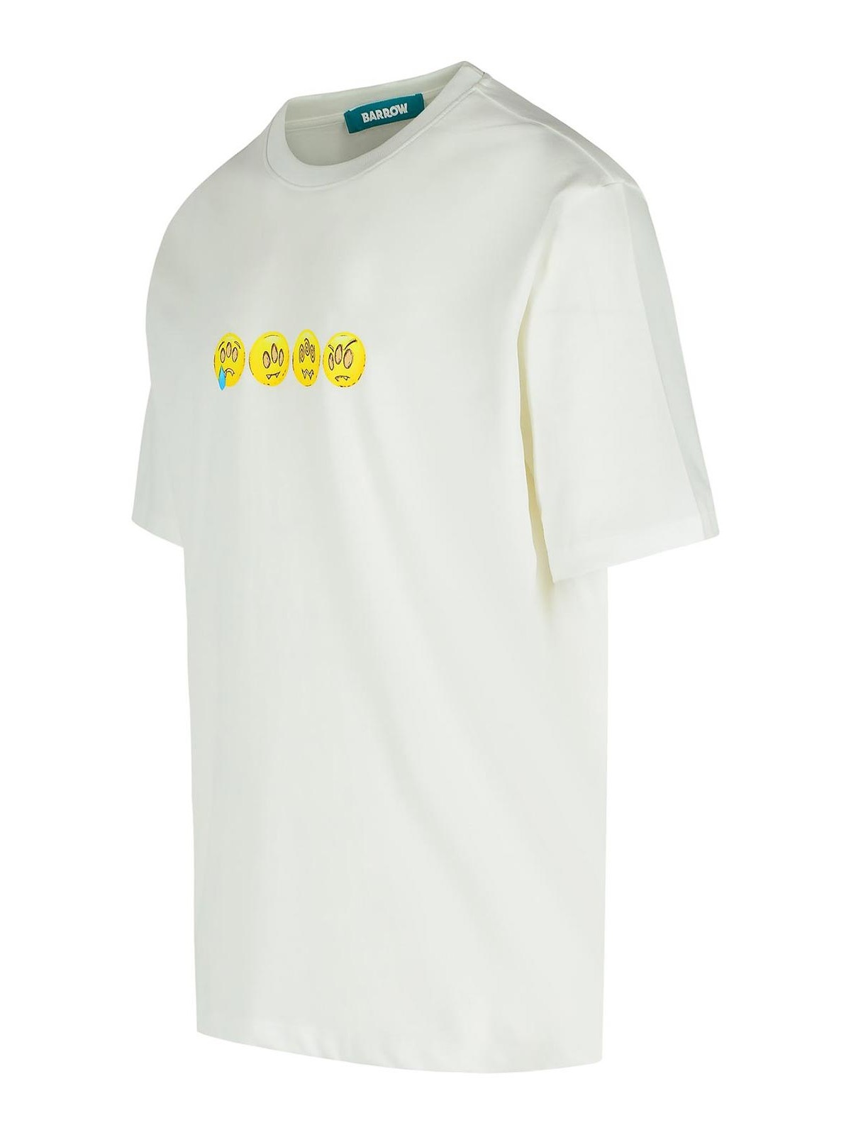 White Cotton T-Shirt F5BWUATH085002 (BARROW / Tシャツ・カットソー ) | BARROW (バロウ)(2)