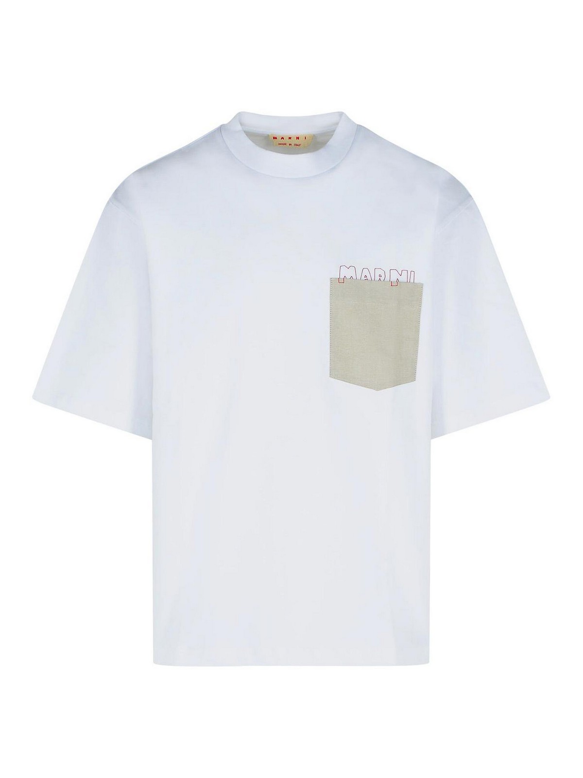 White Cotton T-Shirt HUMU0352QSUTC40600W01 (Marni / Tシャツ・カットソー ) | Marni (マルニ)