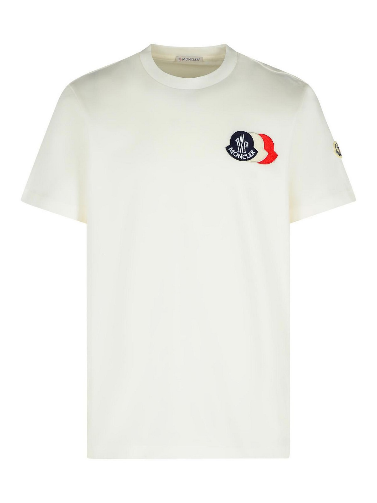 White Cotton T-Shirt 0918C0005689AUG034 (Moncler / Tシャツ・カットソー ) | Moncler (モンクレール)