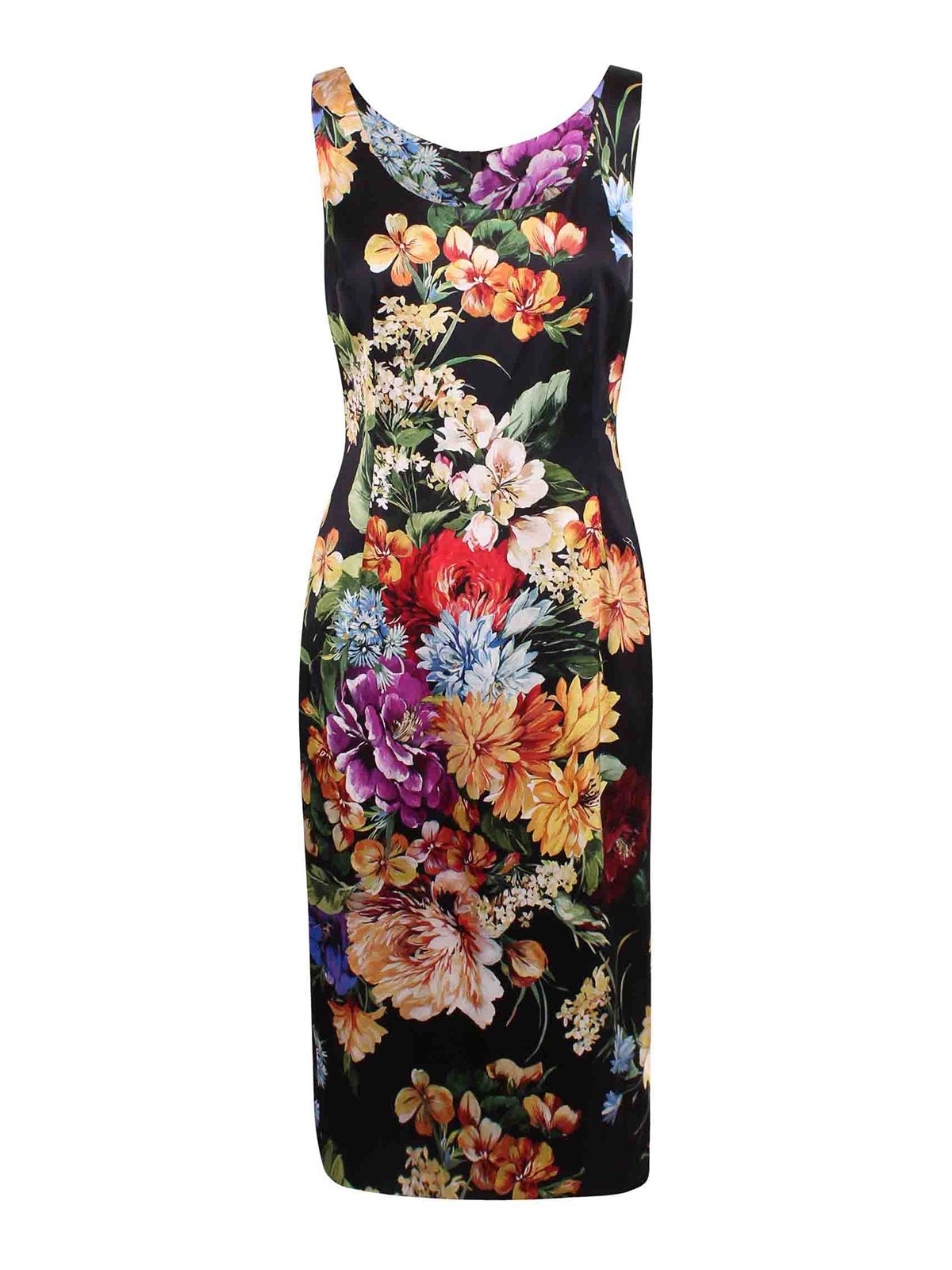 Flower Print Satin Midi Dress F6EAWTFSIB3HN5PC (Dolce & Gabbana / ワンピース・ドレス・オールインワン ) | Dolce & Gabbana (ドルチェガッバーナ)