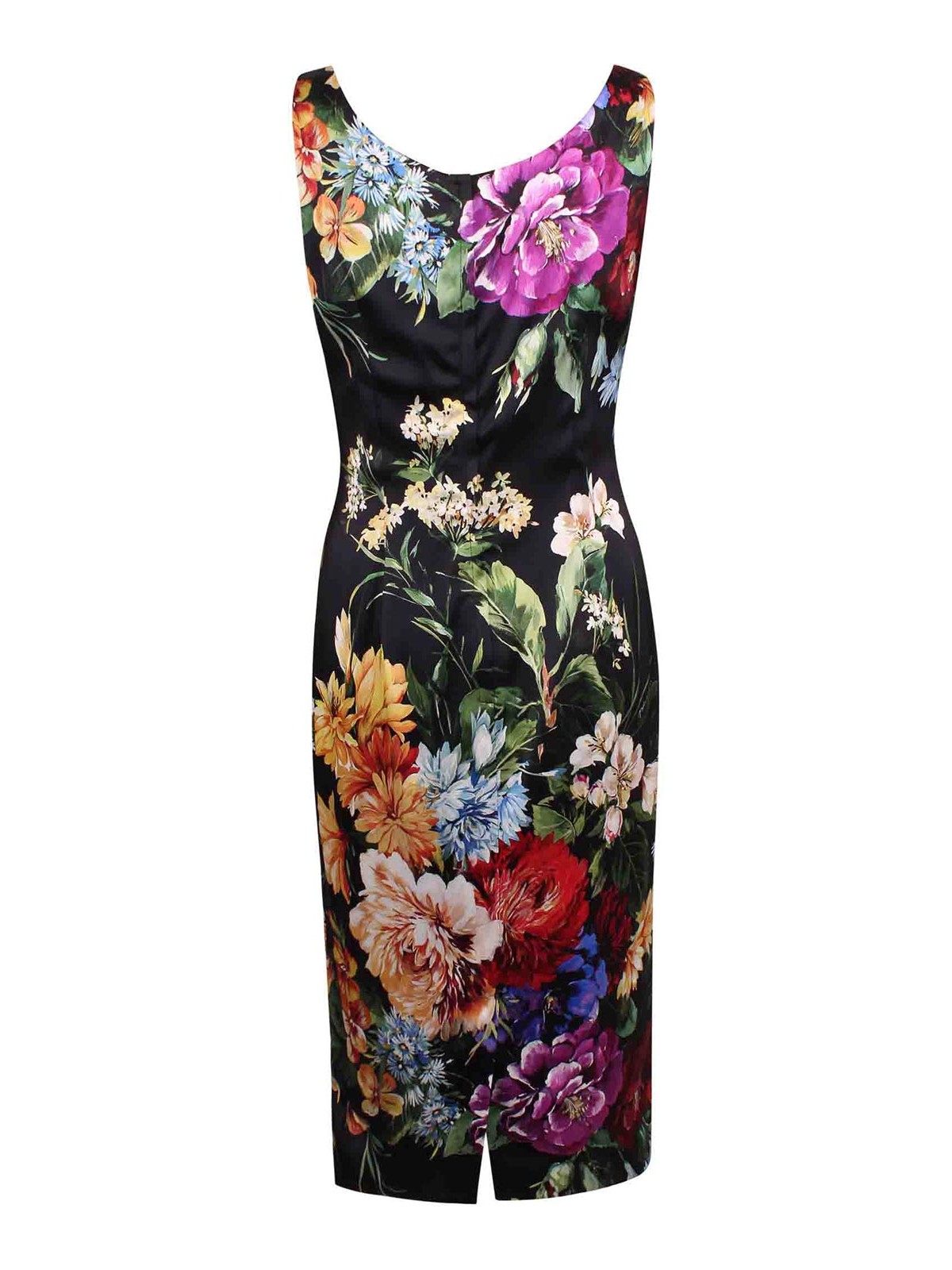 Flower Print Satin Midi Dress F6EAWTFSIB3HN5PC (Dolce & Gabbana / ワンピース・ドレス・オールインワン ) | Dolce & Gabbana (ドルチェガッバーナ)(1)