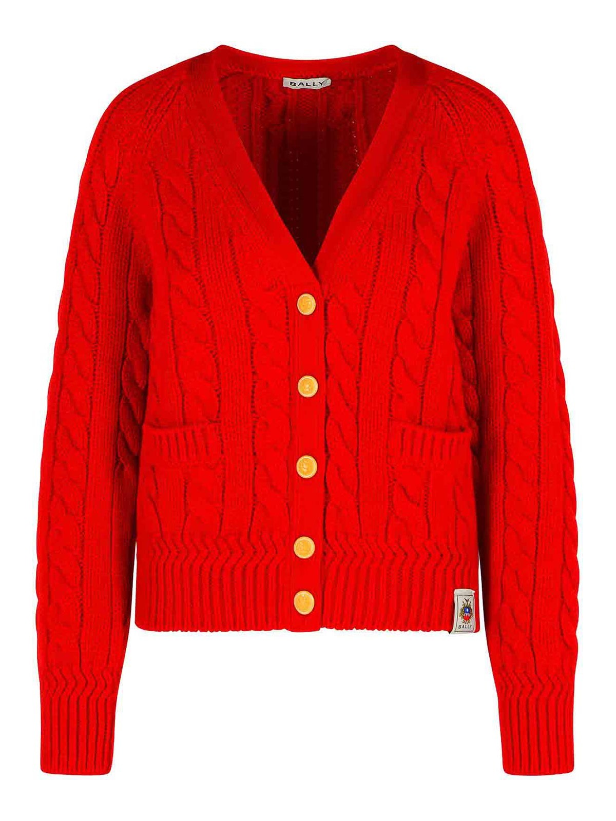 Red Extrafine Merino Wool Cardigan WKN0AMWO046U3B9 (BALLY / ニット・セーター・カーディガン ) | BALLY (バリー)