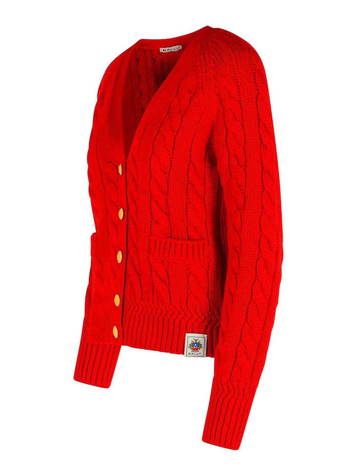 Red Extrafine Merino Wool Cardigan WKN0AMWO046U3B9 (BALLY / ニット・セーター・カーディガン ) | BALLY (バリー)(2)