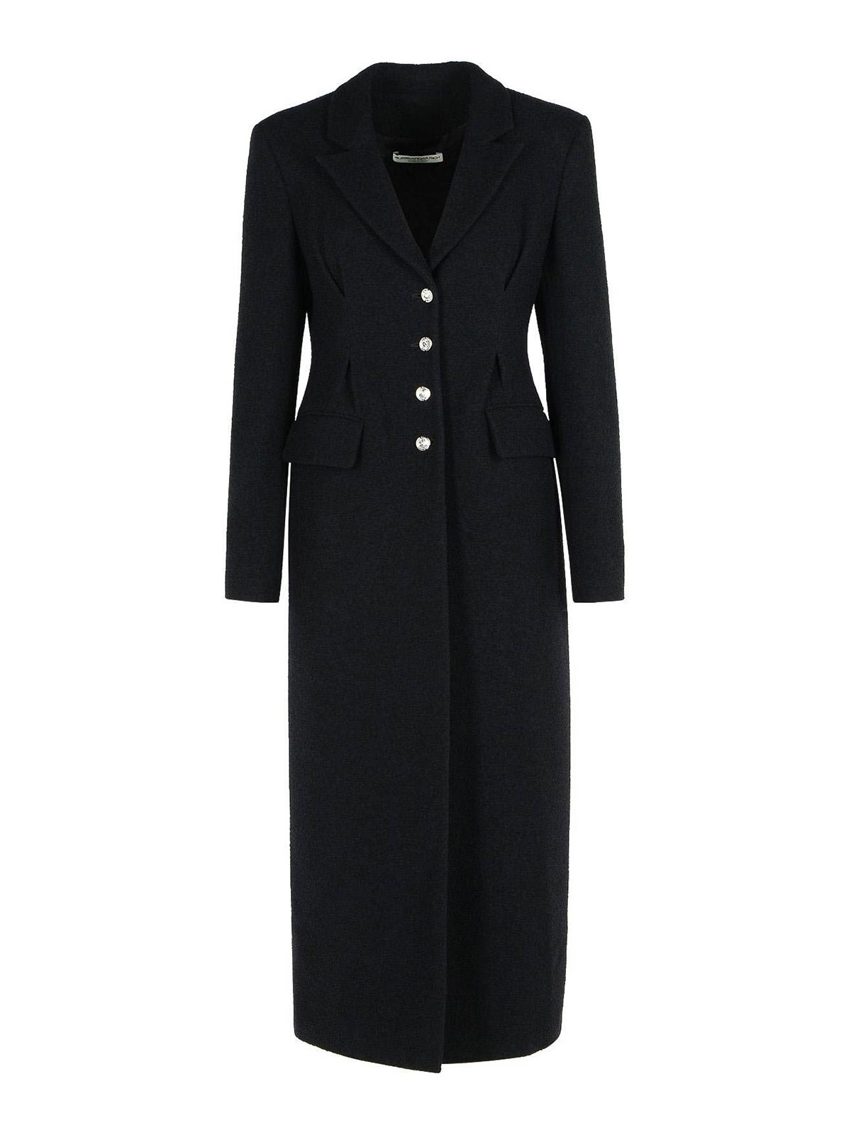 Black Virgin Wool Blend Coat FABX4158F35930900 (ALESSANDRA RICH / コート ) | ALESSANDRA RICH (アレッサンドラ リッチ)