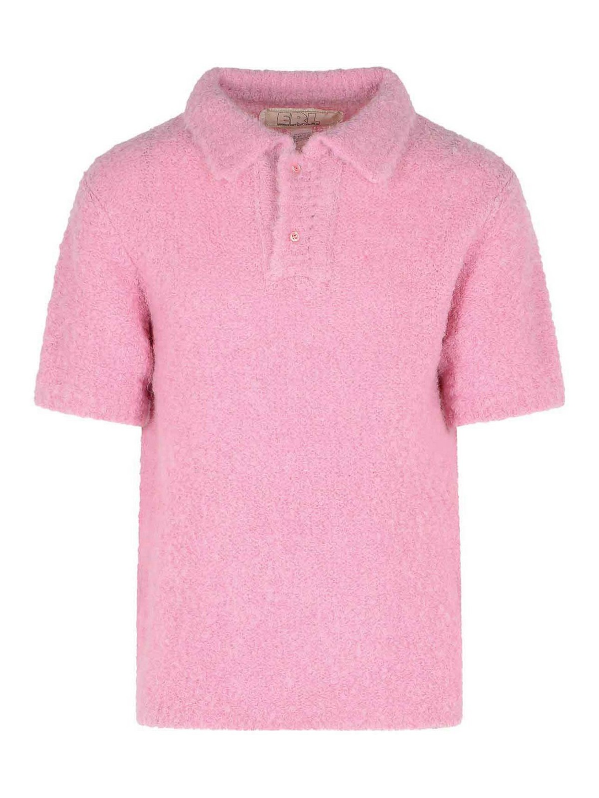 Pink Alpaca Blend Polo Shirt ERL11N009PINK (ERL / ポロシャツ ) | ERL (イーアールエル)
