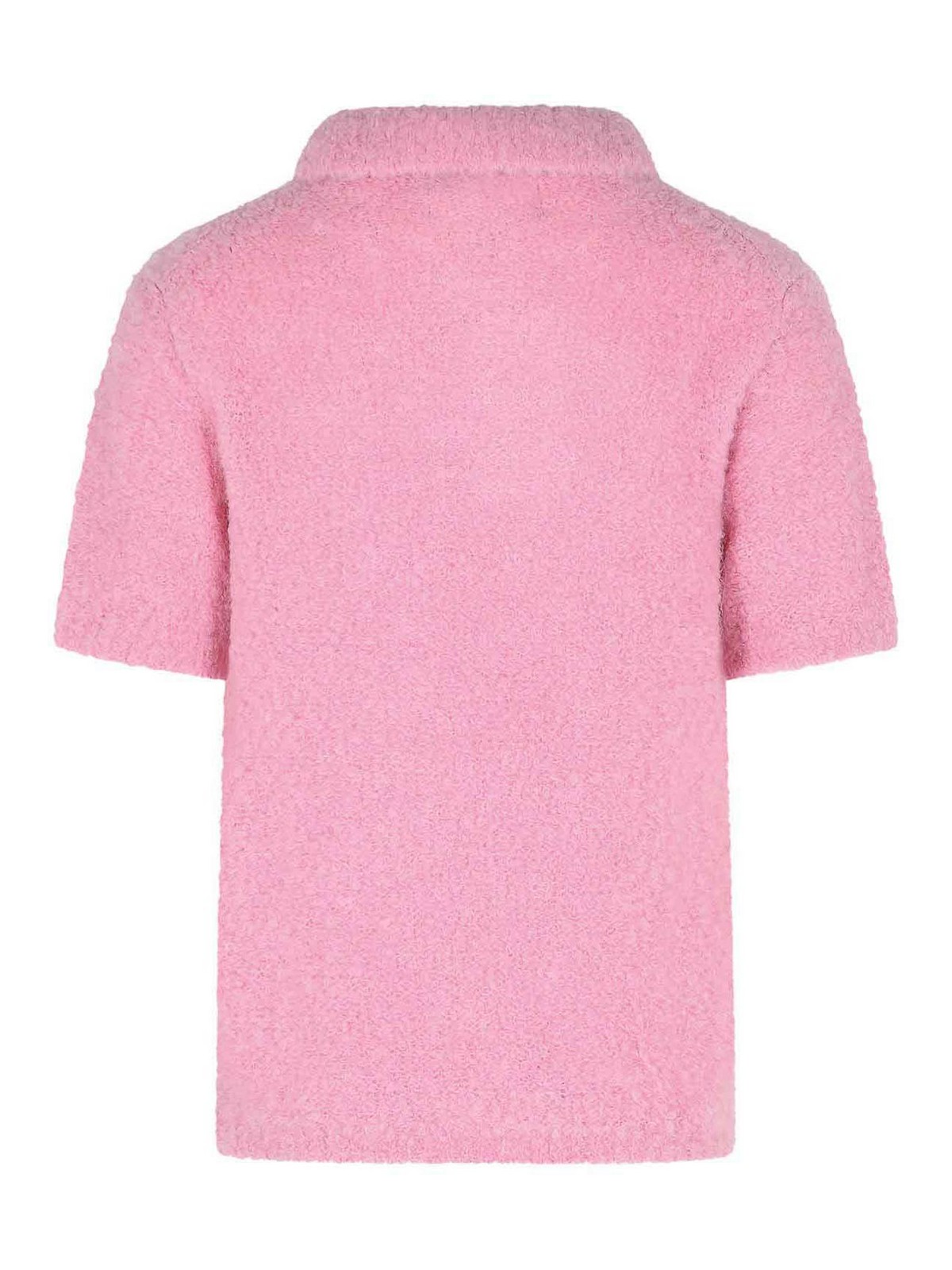 Pink Alpaca Blend Polo Shirt ERL11N009PINK (ERL / ポロシャツ ) | ERL (イーアールエル)(1)