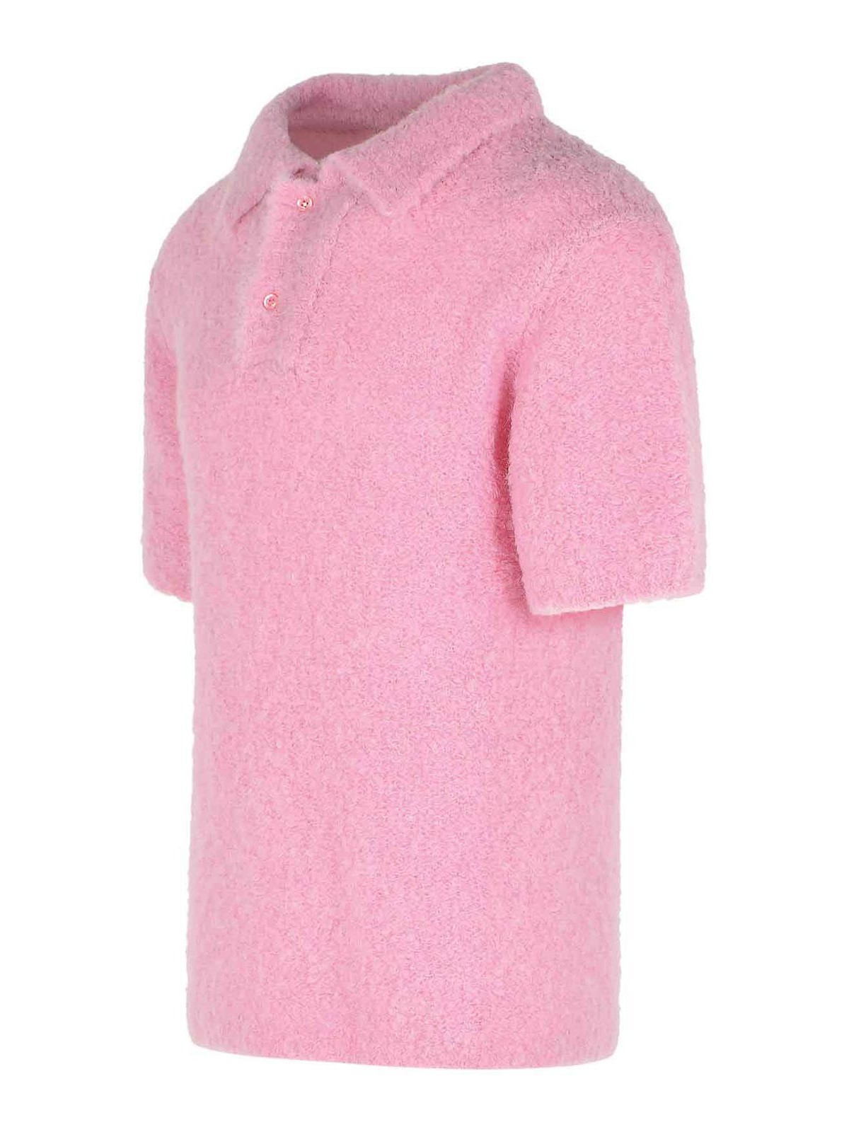 Pink Alpaca Blend Polo Shirt ERL11N009PINK (ERL / ポロシャツ ) | ERL (イーアールエル)(2)