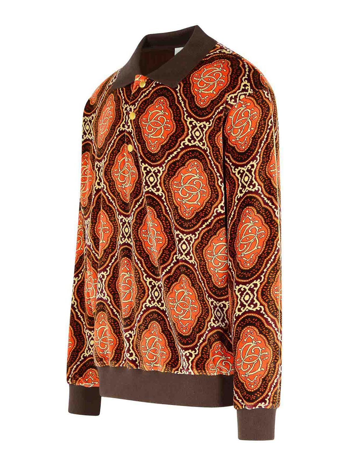 Velours Brown Cotton Polo Shirt IPL137CO235BN (Drôle De Monsieur / ポロシャツ ) | Drôle De Monsieur (ドロールドムッシュ)(2)