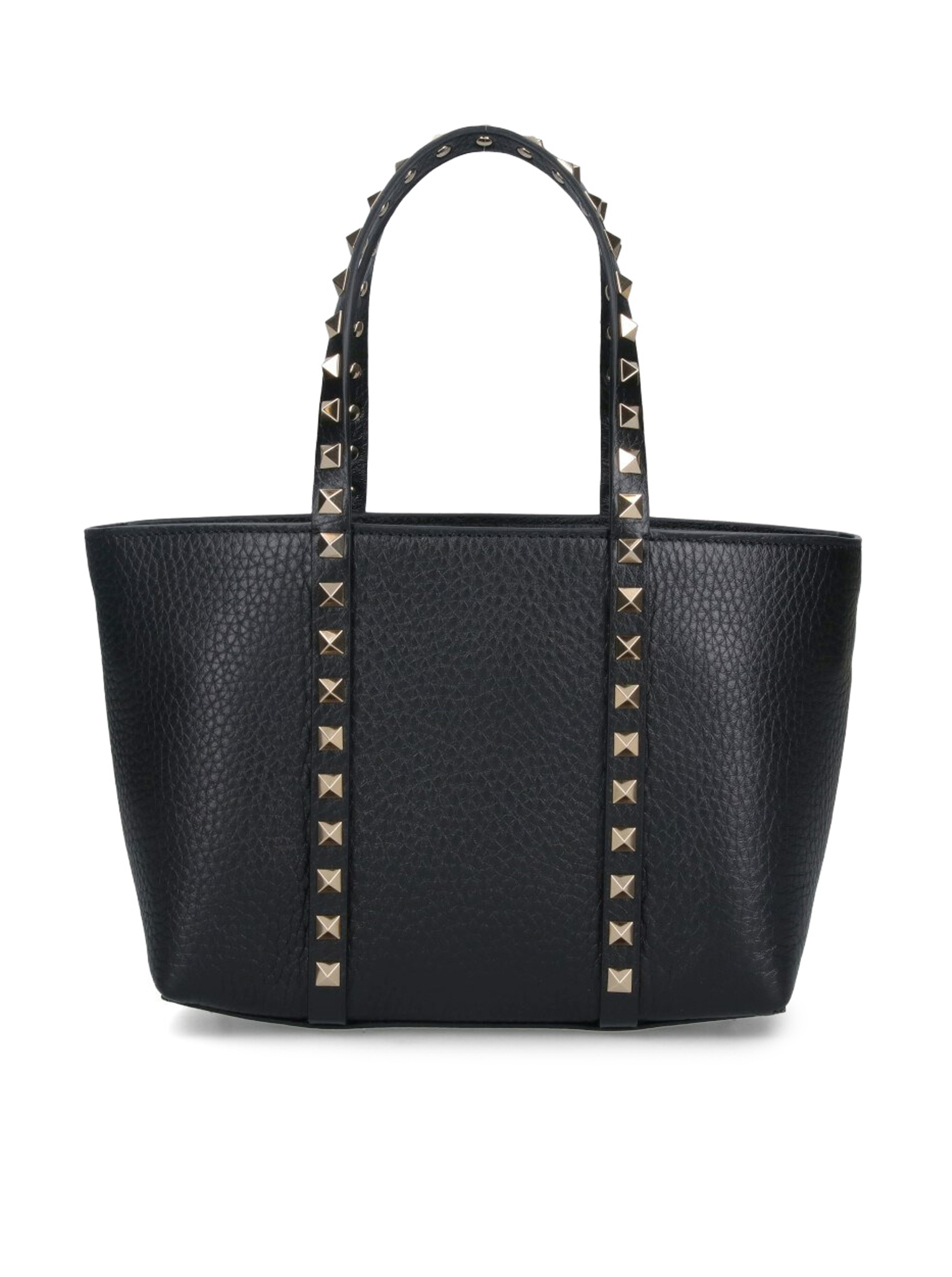 ROCKSTUD MINI TOTE IN HAMMERED LEATHER 8W2B0R05VSF0NO (Valentino Garavani / トートバッグ ) | Valentino Garavani (ヴァレンティノ)