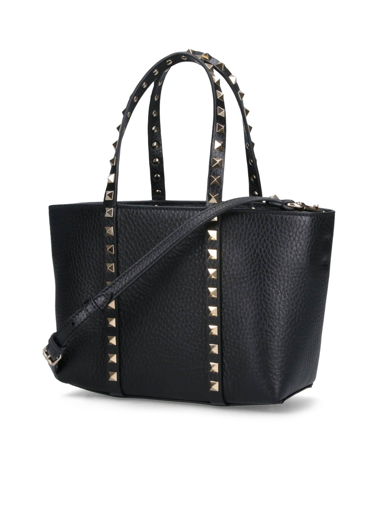 ROCKSTUD MINI TOTE IN HAMMERED LEATHER 8W2B0R05VSF0NO (Valentino Garavani / トートバッグ ) | Valentino Garavani (ヴァレンティノ)(1)