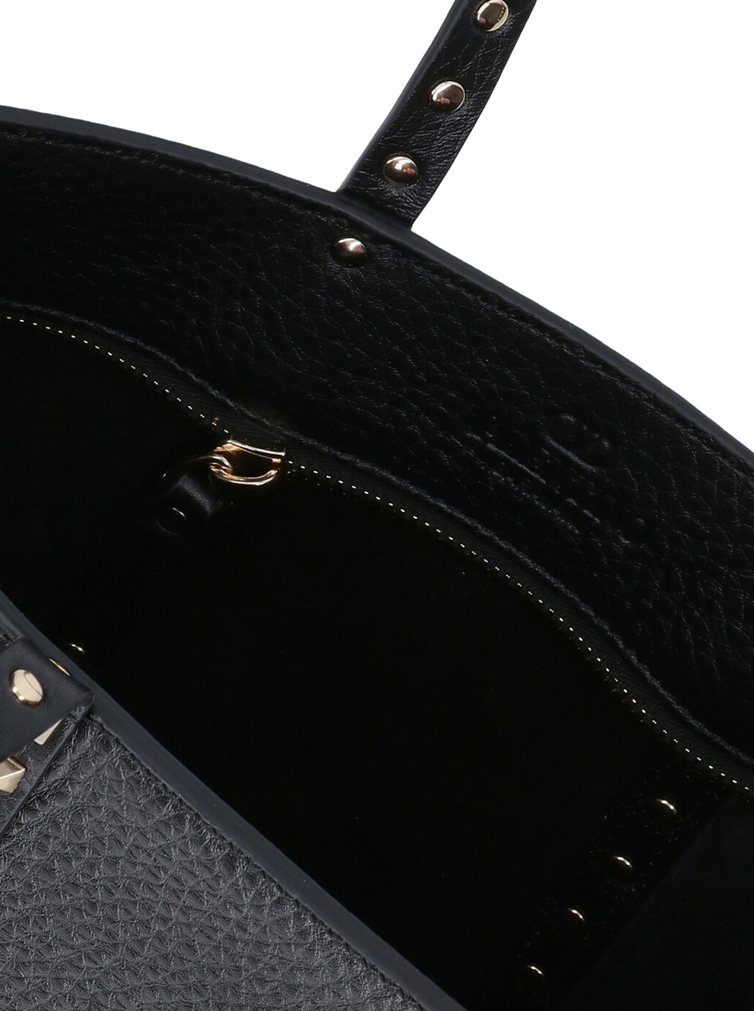 ROCKSTUD MINI TOTE IN HAMMERED LEATHER 8W2B0R05VSF0NO (Valentino Garavani / トートバッグ ) | Valentino Garavani (ヴァレンティノ)(4)