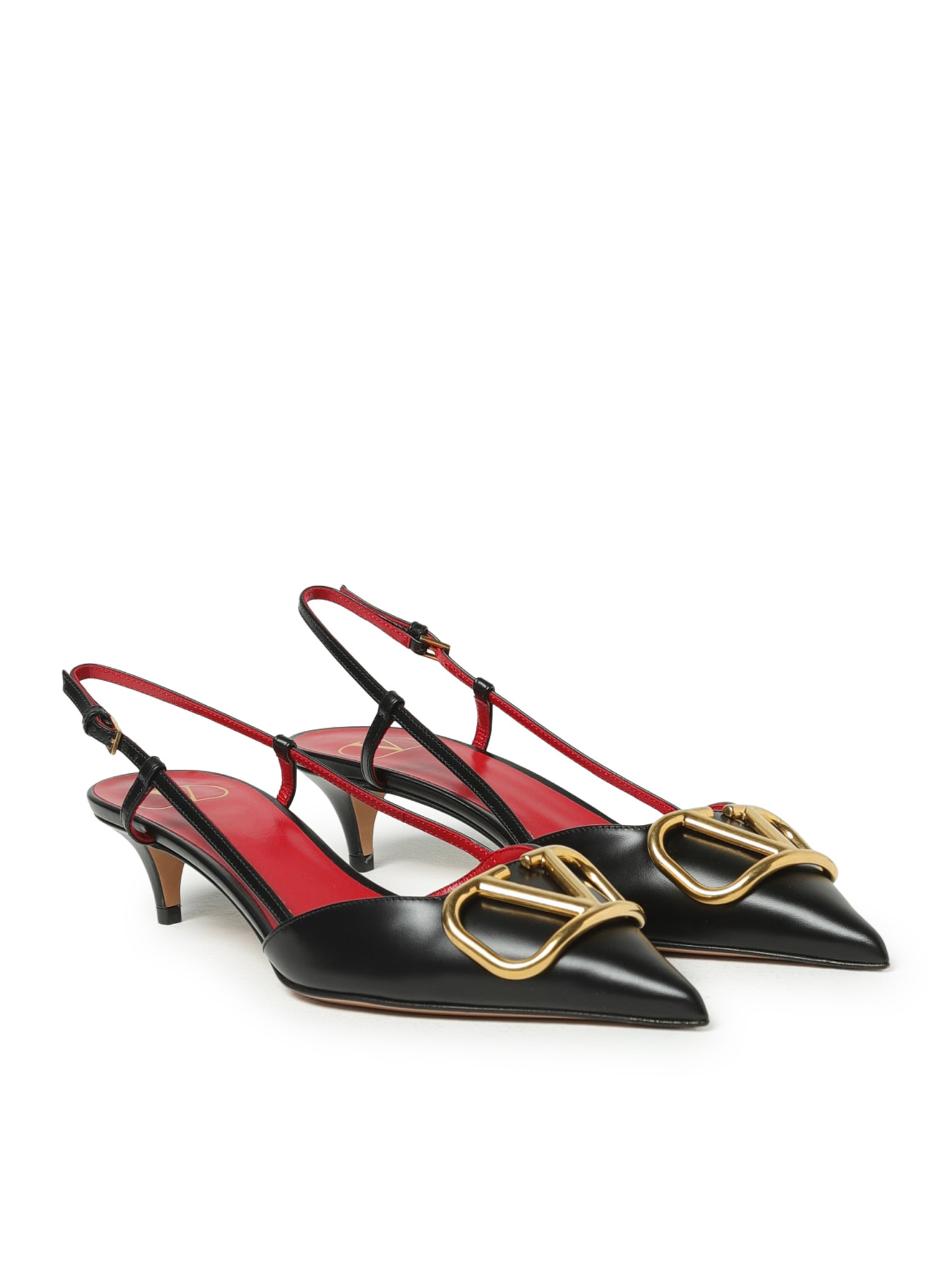SLINGBACK WITH LEATHER LOGO 8W2S0Q70DSH0NO (Valentino Garavani / サンダル ) | Valentino Garavani (ヴァレンティノ)(1)
