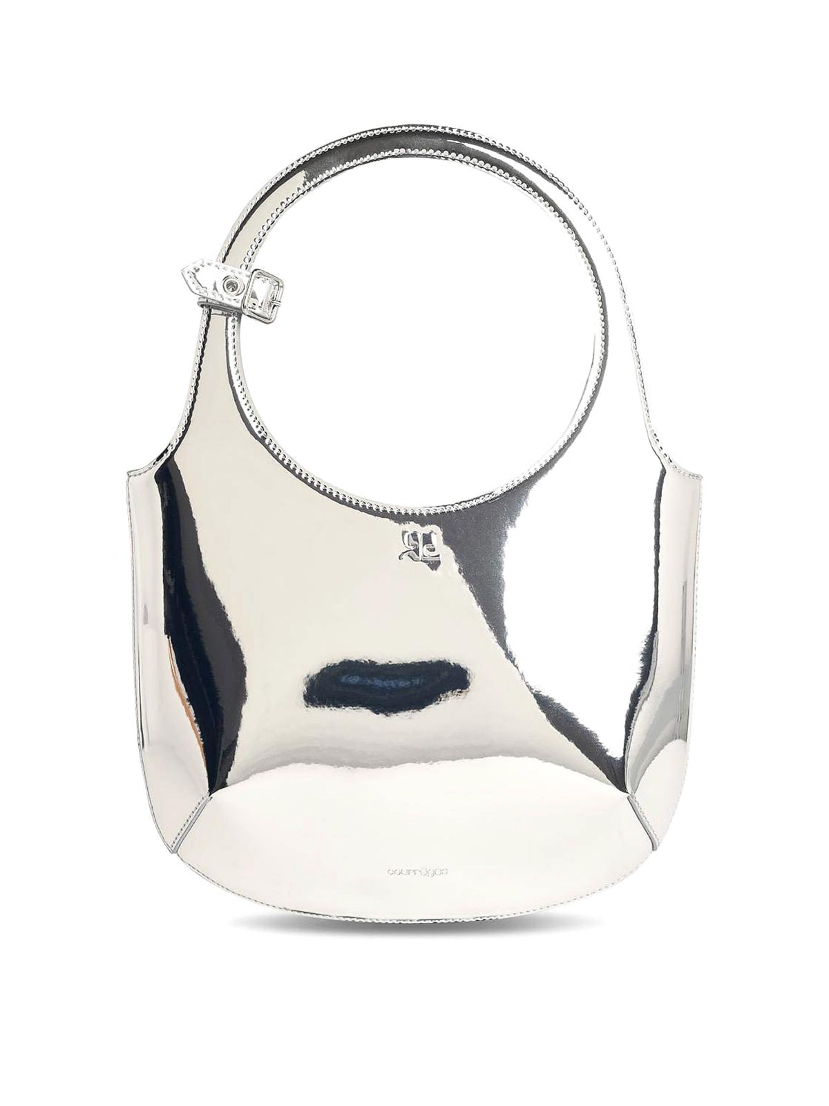 Holy Mirror Silver Leather Bag 325GSA102PU00179002 (Courrèges / ハンドバッグ・ショルダーバッグ ) | Courrèges (クレージュ)
