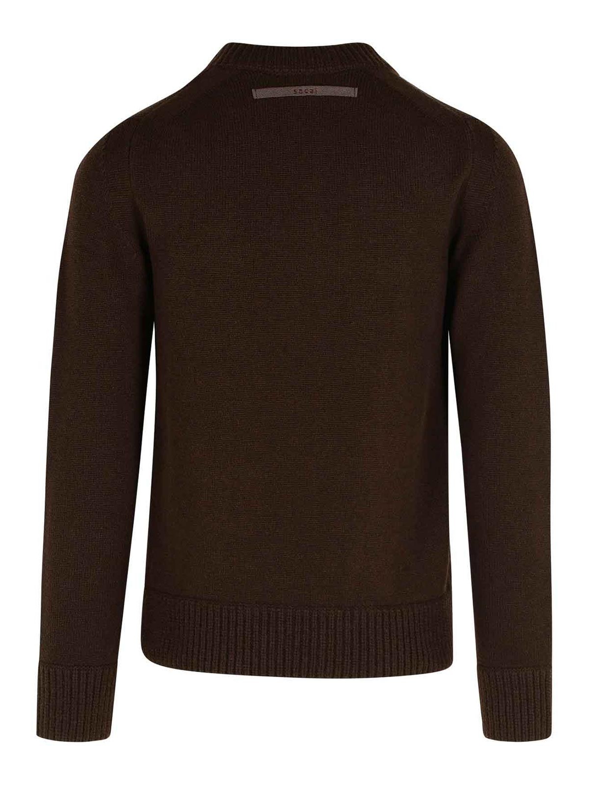 Brown Wool Sweater 2503833M601 (sacai / ニット・セーター・カーディガン ) | sacai (サカイ)(1)