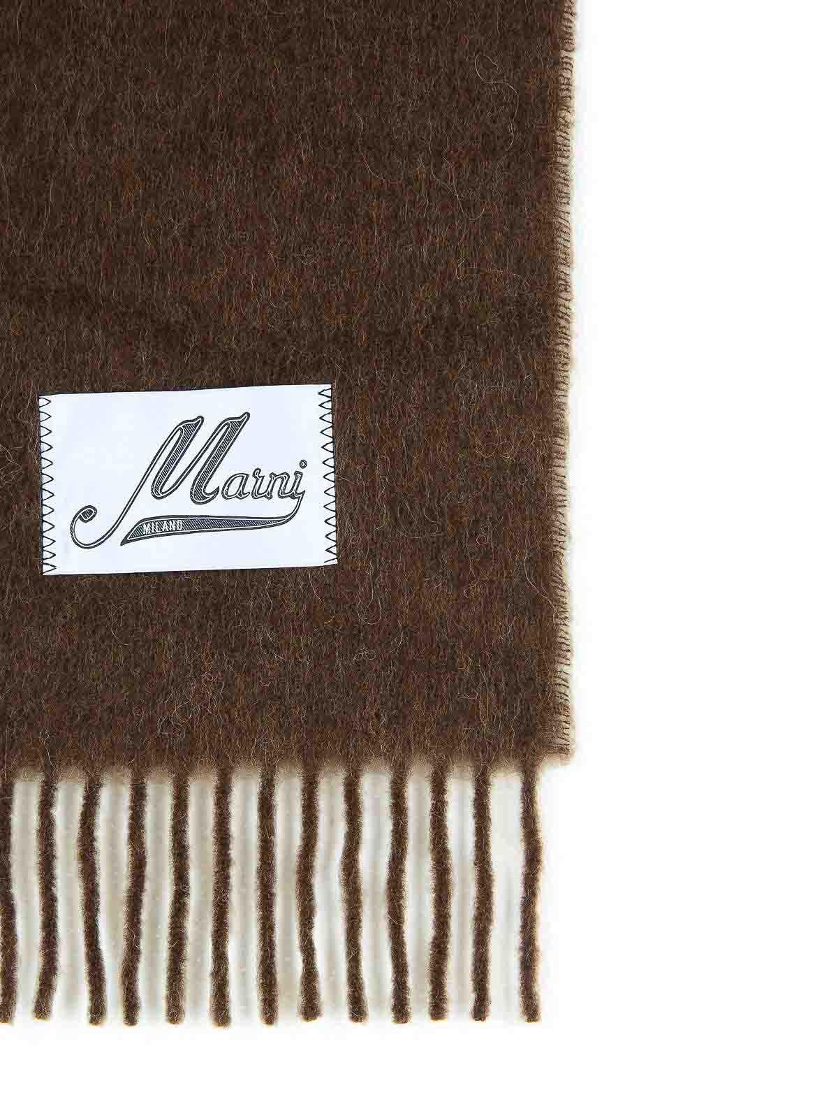 Brown Alpaca Blend Scarf SCMC0059Y0UTW91800M29 (Marni / スカーフ・マフラー ) | Marni (マルニ)(2)