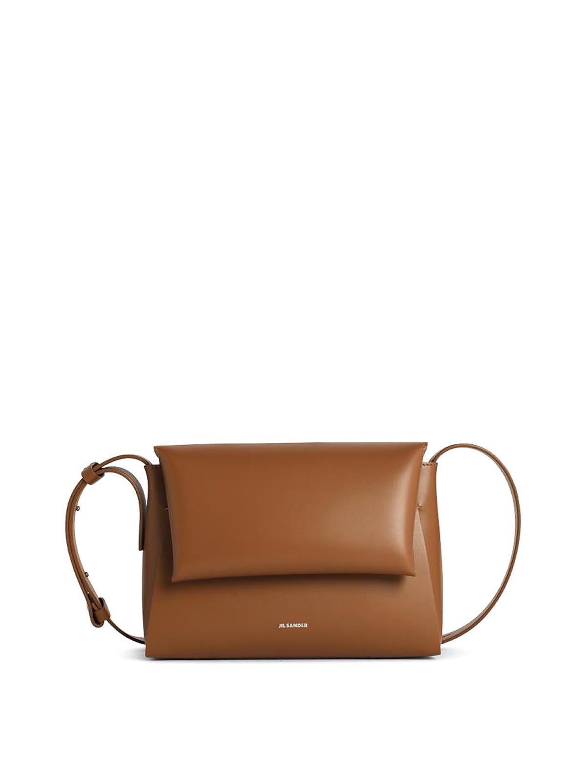 Messenger Brown Leather Crossbody Bag J07WD0112P4949226 (Jil Sander / ハンドバッグ・ショルダーバッグ ) | Jil Sander (ジルサンダー)