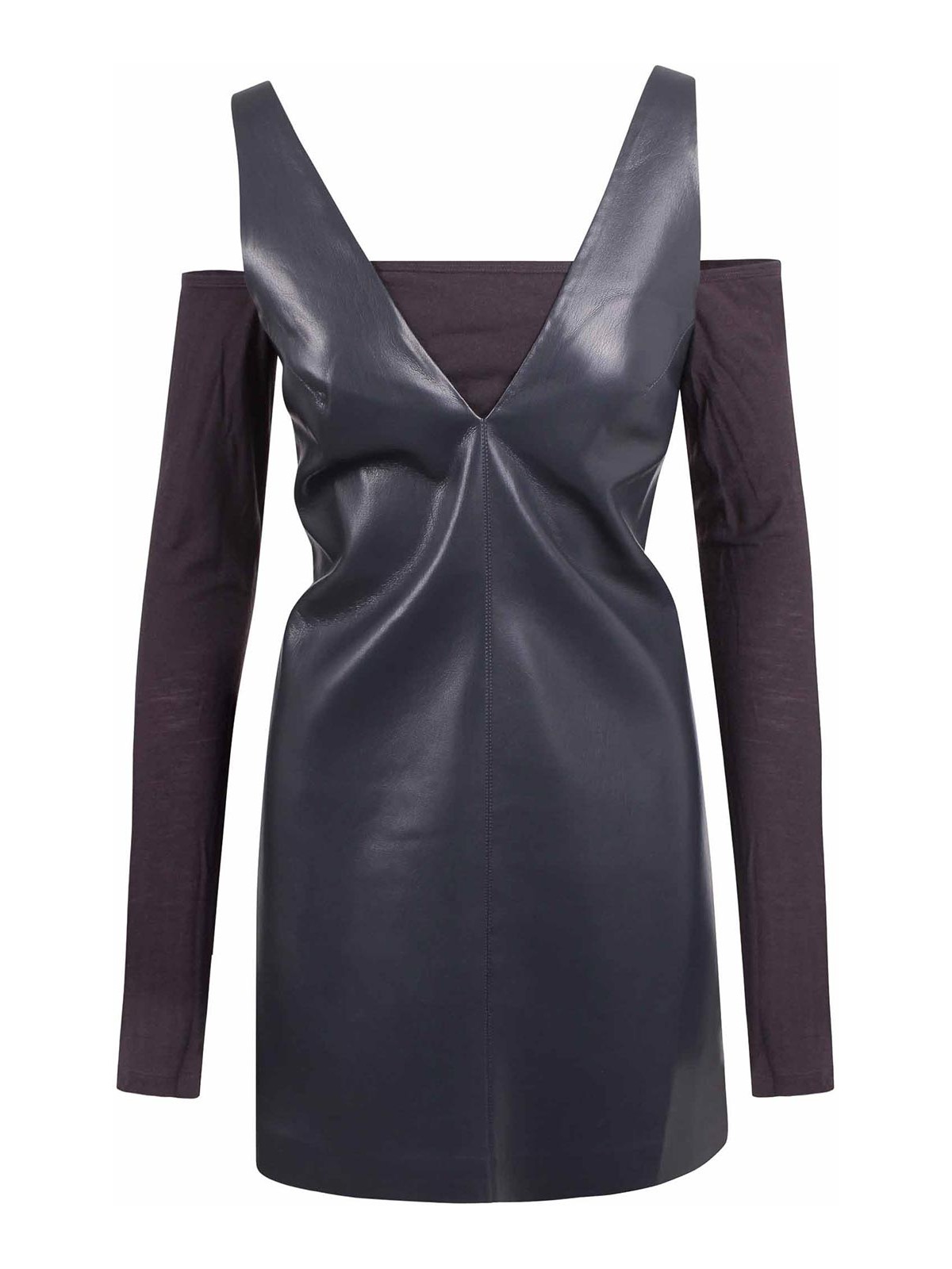 Eco -leather dress with top NW25PFDR01155STEELBLUEGREY (Nanushka / ワンピース・ドレス・オールインワン ) | Nanushka (ナヌーシュカ)