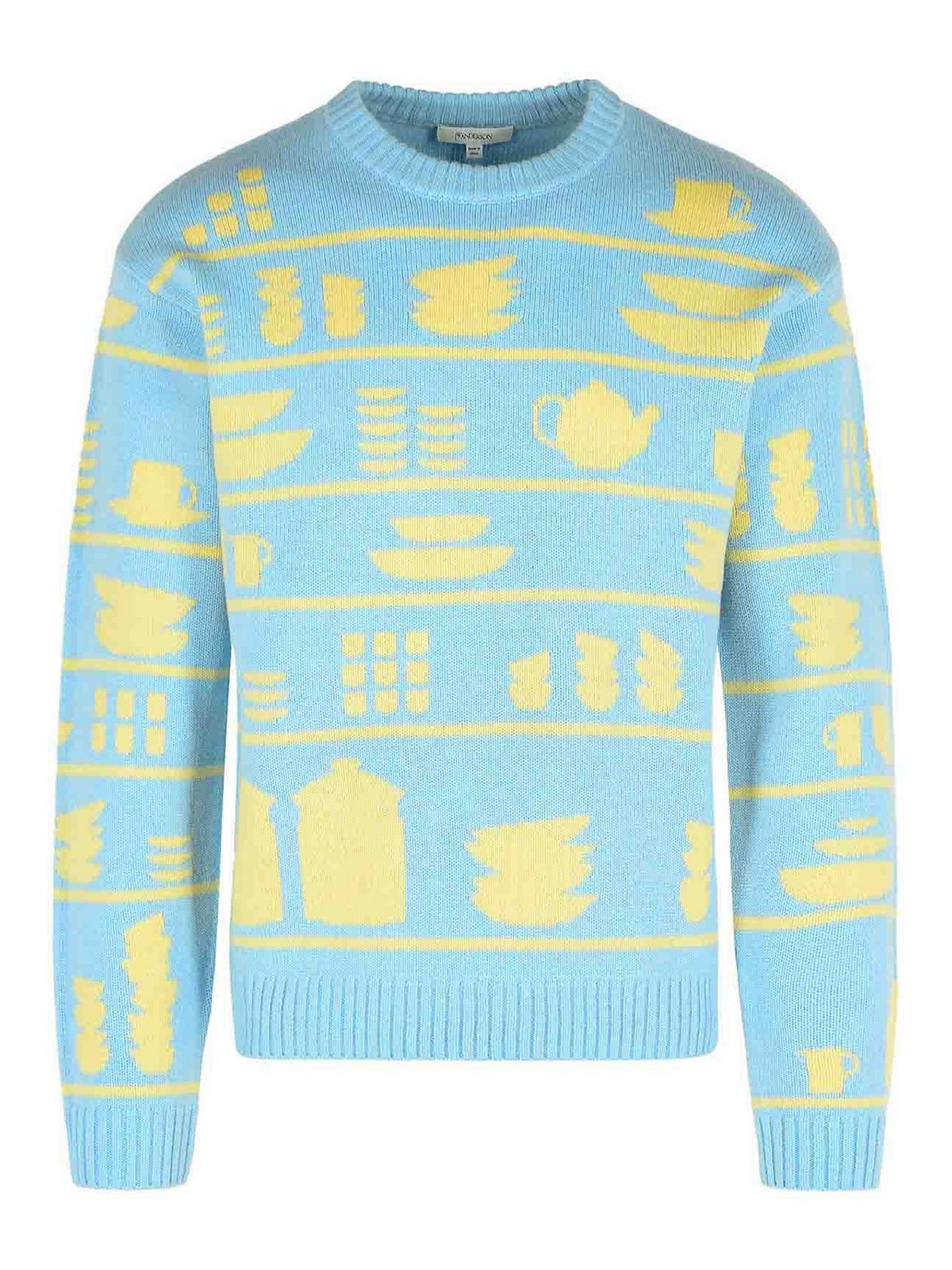 Light Blue Wool Sweater KW1431YN0379281 (JW Anderson / ニット・セーター・カーディガン ) | JW Anderson (ジェイダブリュー アンダーソン)