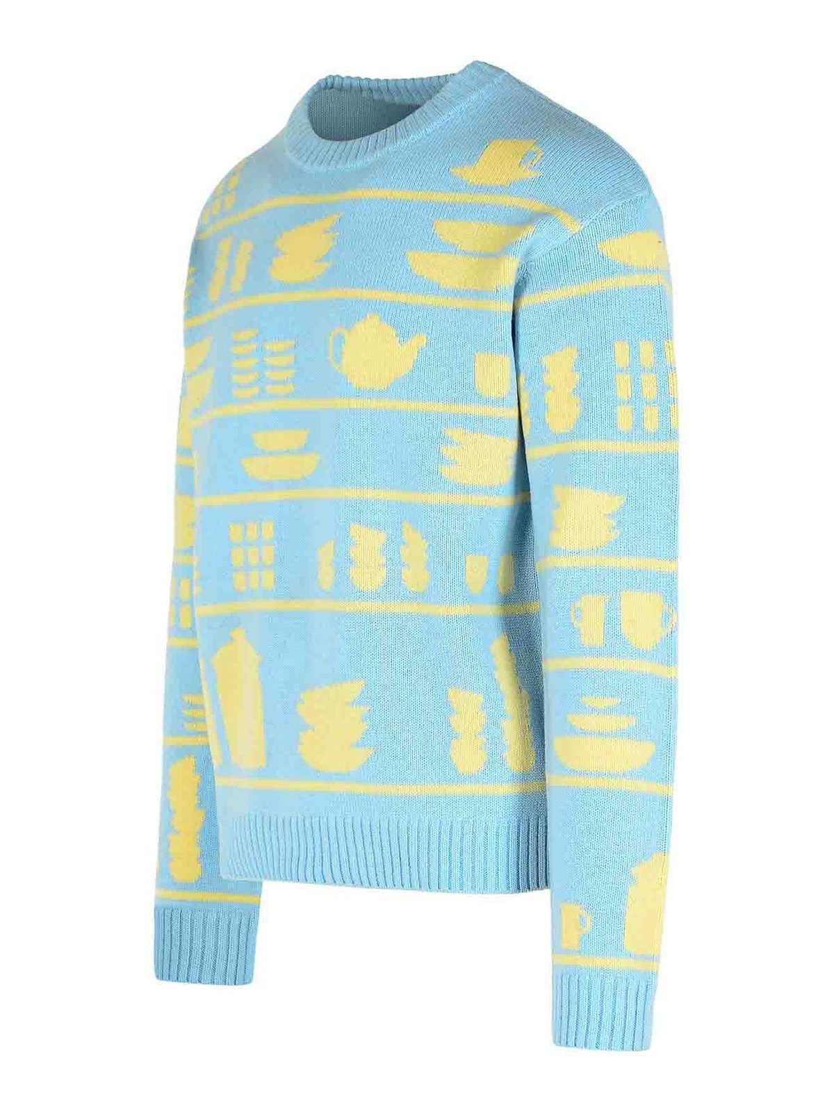 Light Blue Wool Sweater KW1431YN0379281 (JW Anderson / ニット・セーター・カーディガン ) | JW Anderson (ジェイダブリュー アンダーソン)(2)