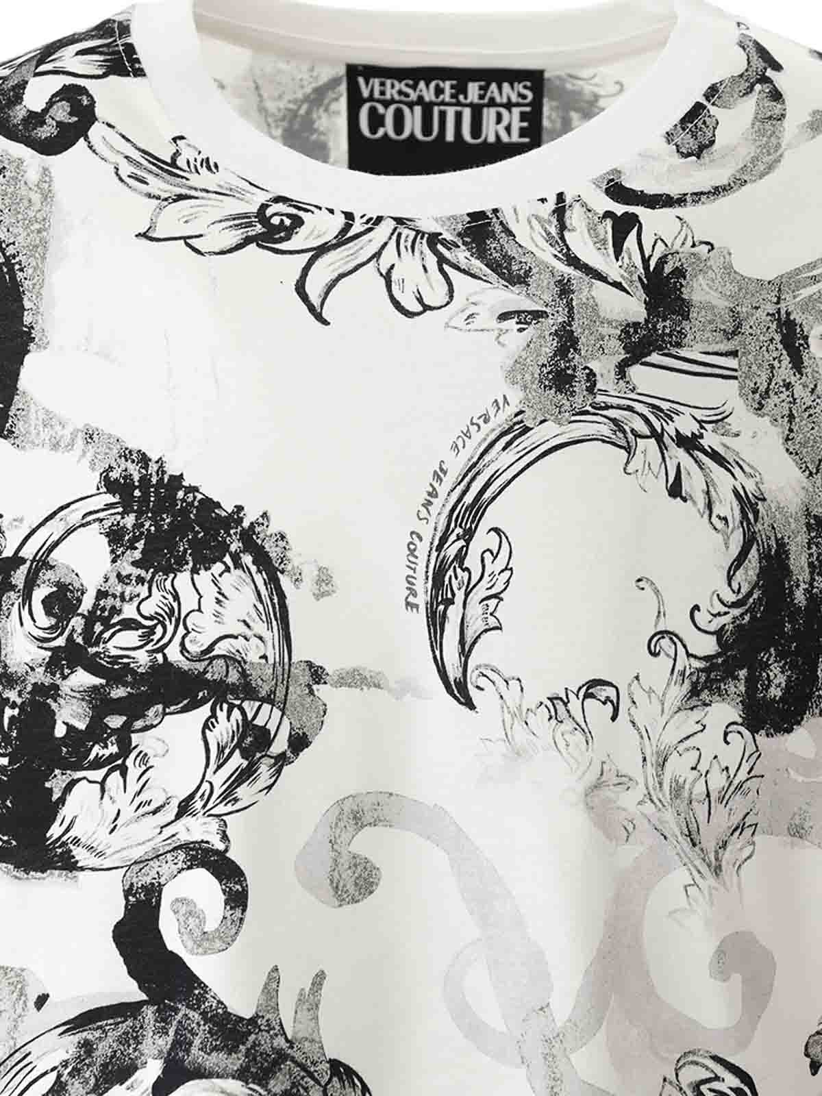 Watercolor Baroque Tshirt 76GAH6S076UP600003 (VERSACE JEANS COUTURE / Tシャツ・カットソー ) | VERSACE JEANS COUTURE (ヴェルサーチェ ジーンズ クチュール)(4)