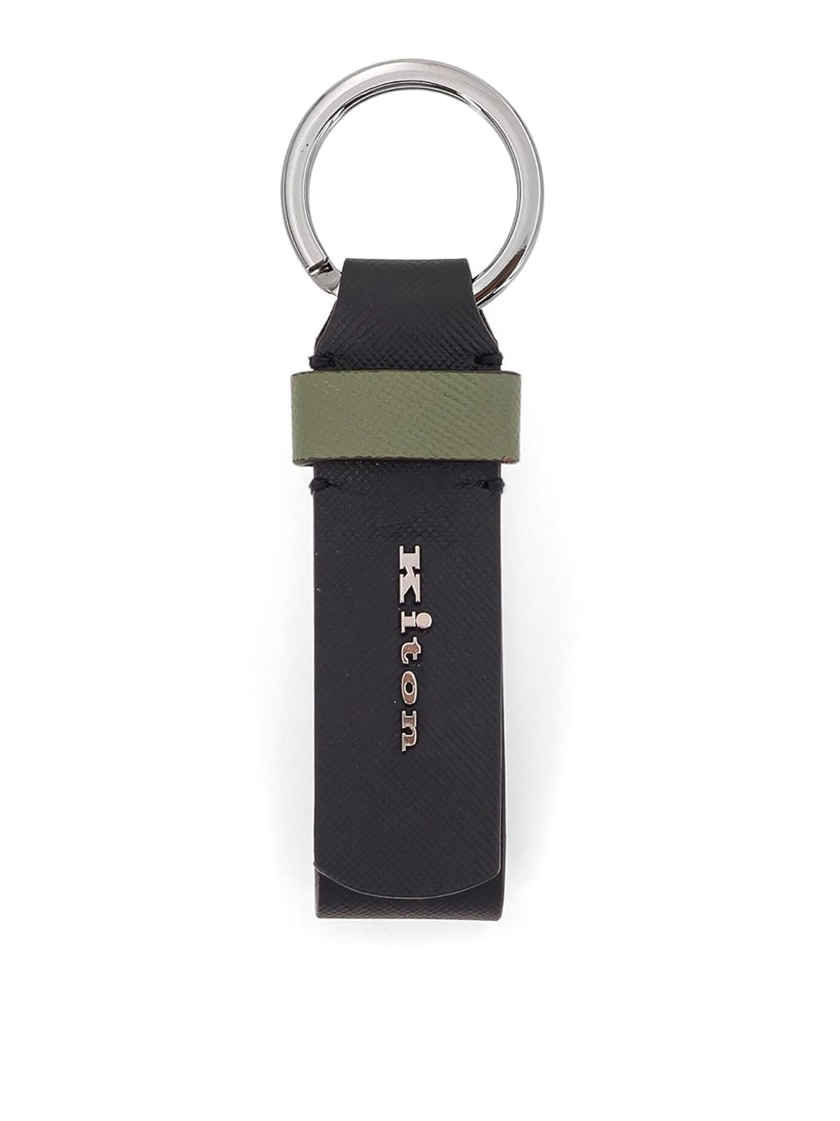 Leather key ring UPEA060N0129703NEROVERDE (Kiton / キーリング・キーケース ) | Kiton (キートン)